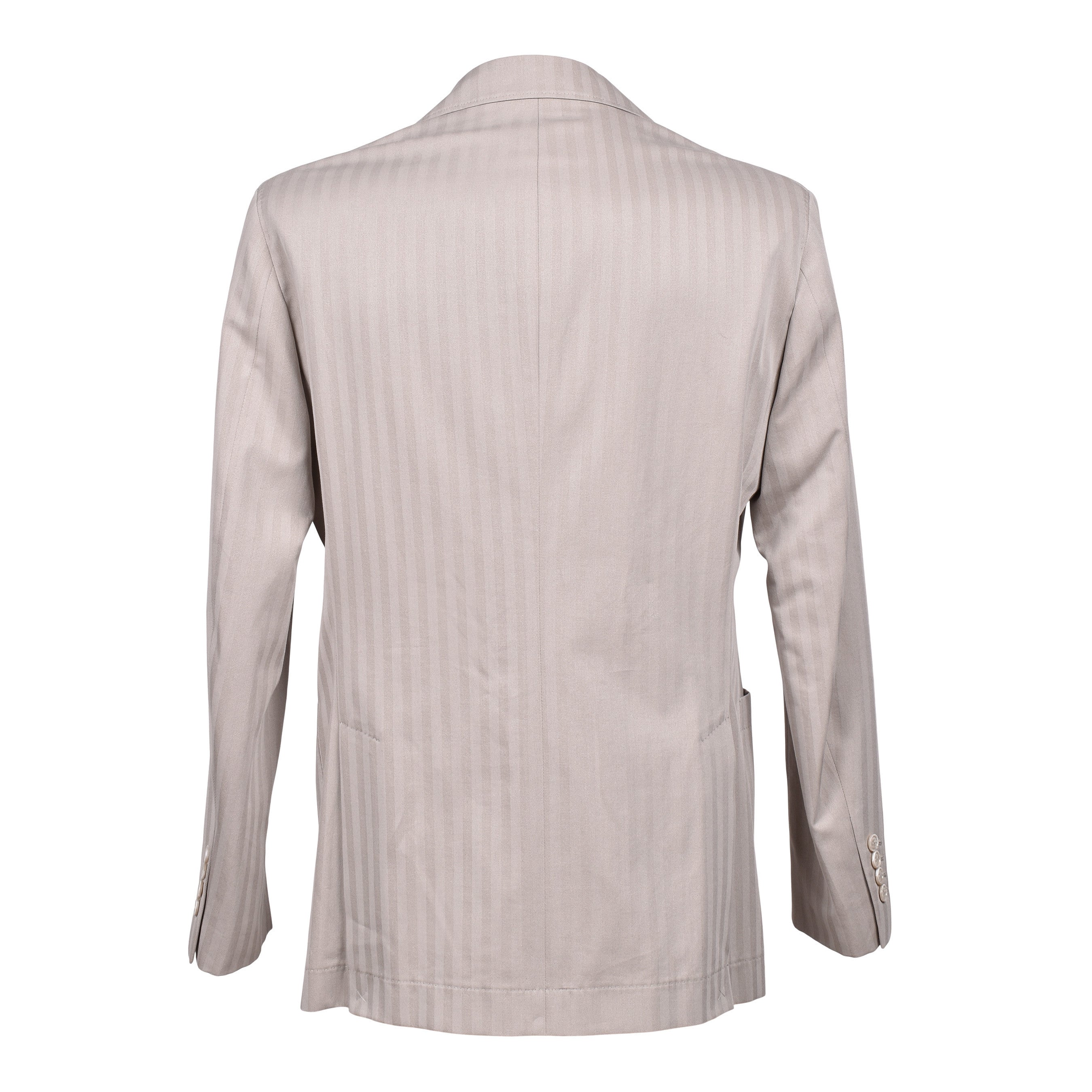 BRUNELLO CUCINELLI MEN'S TAUPE DOUBLE-BREASTED SUIT JACKET