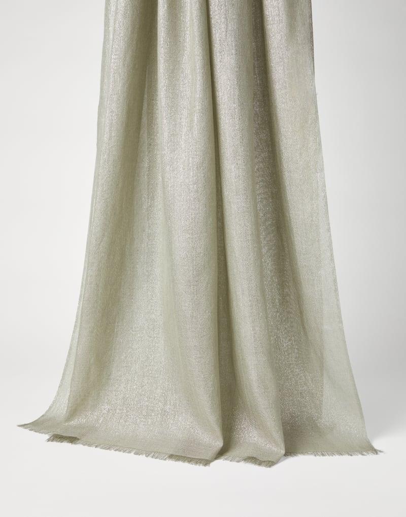 BRUNELLO CUCINELLI WOMEN'S OLIVE WOOL SILK BLEND SCARF