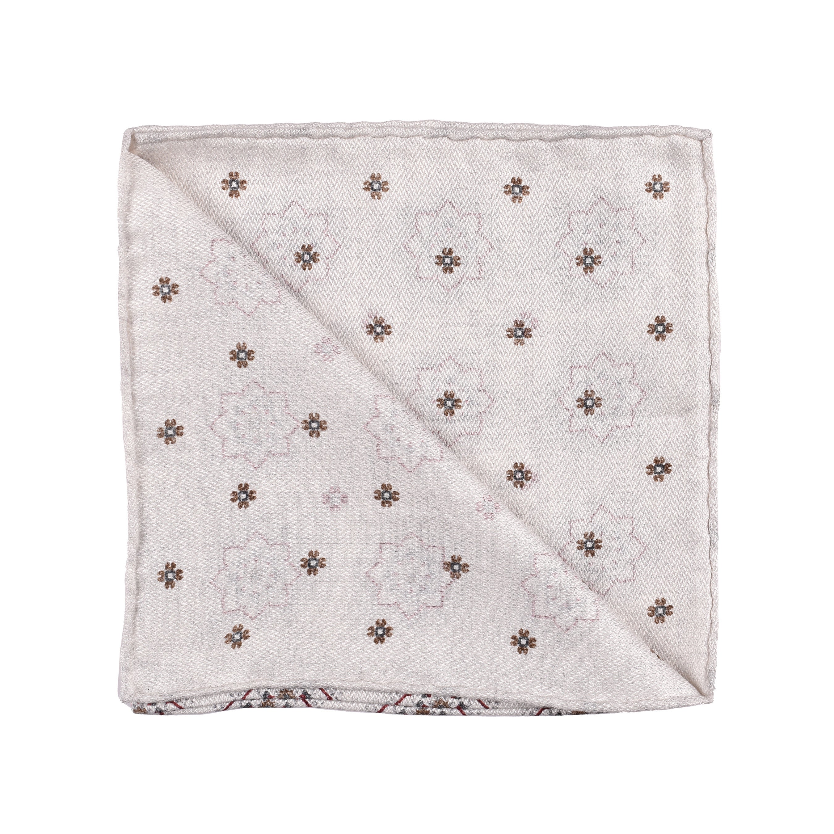 BRUNELLO CUCINELLI MEN'S TWO TONE SILK POCKET SQUARE