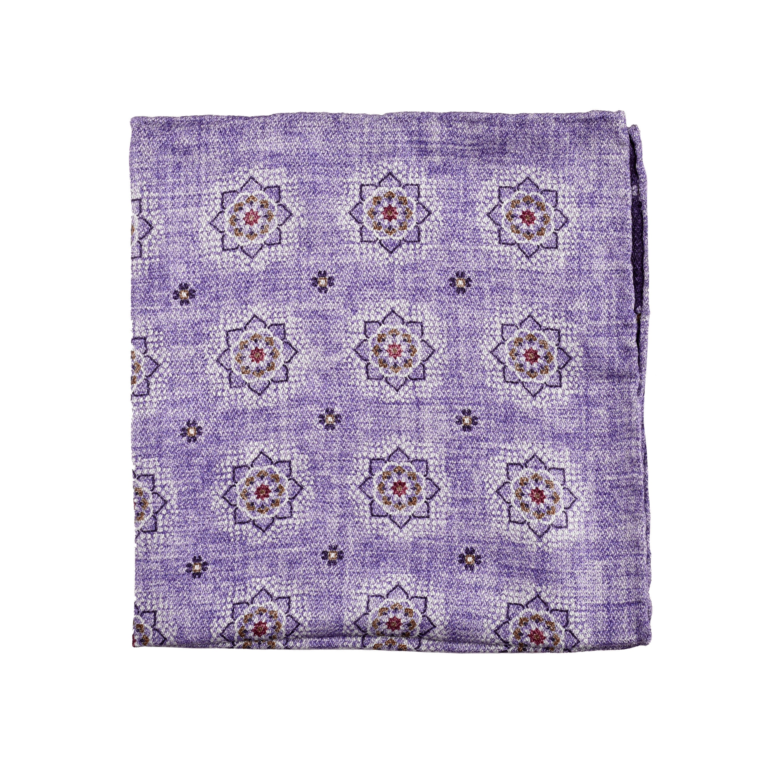 BRUNELLO CUCINELLI MEN'S 100% SILK TWO TONE GEOMETRIC POCKET SQUARE NEW