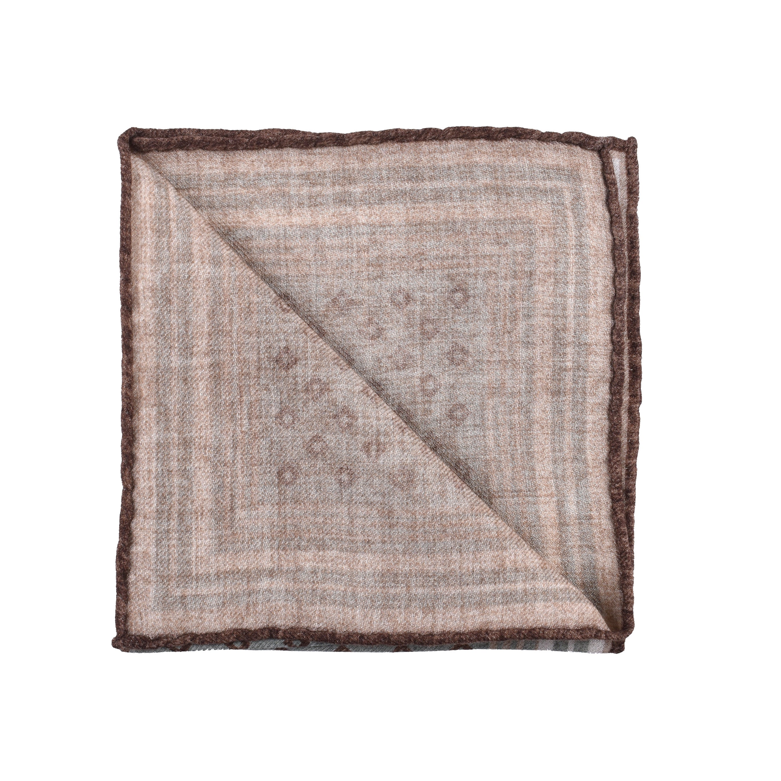 BRUNELLO CUCINELLI MEN'S 100% SILK GEOMETRIC POCKET SQUARE