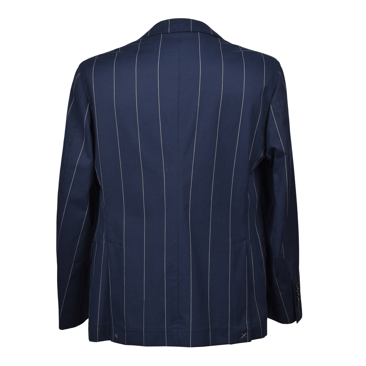 BRUNELLO CUCINELLI MEN'S NAVY PINSTRIPE TAILORED BLAZER
