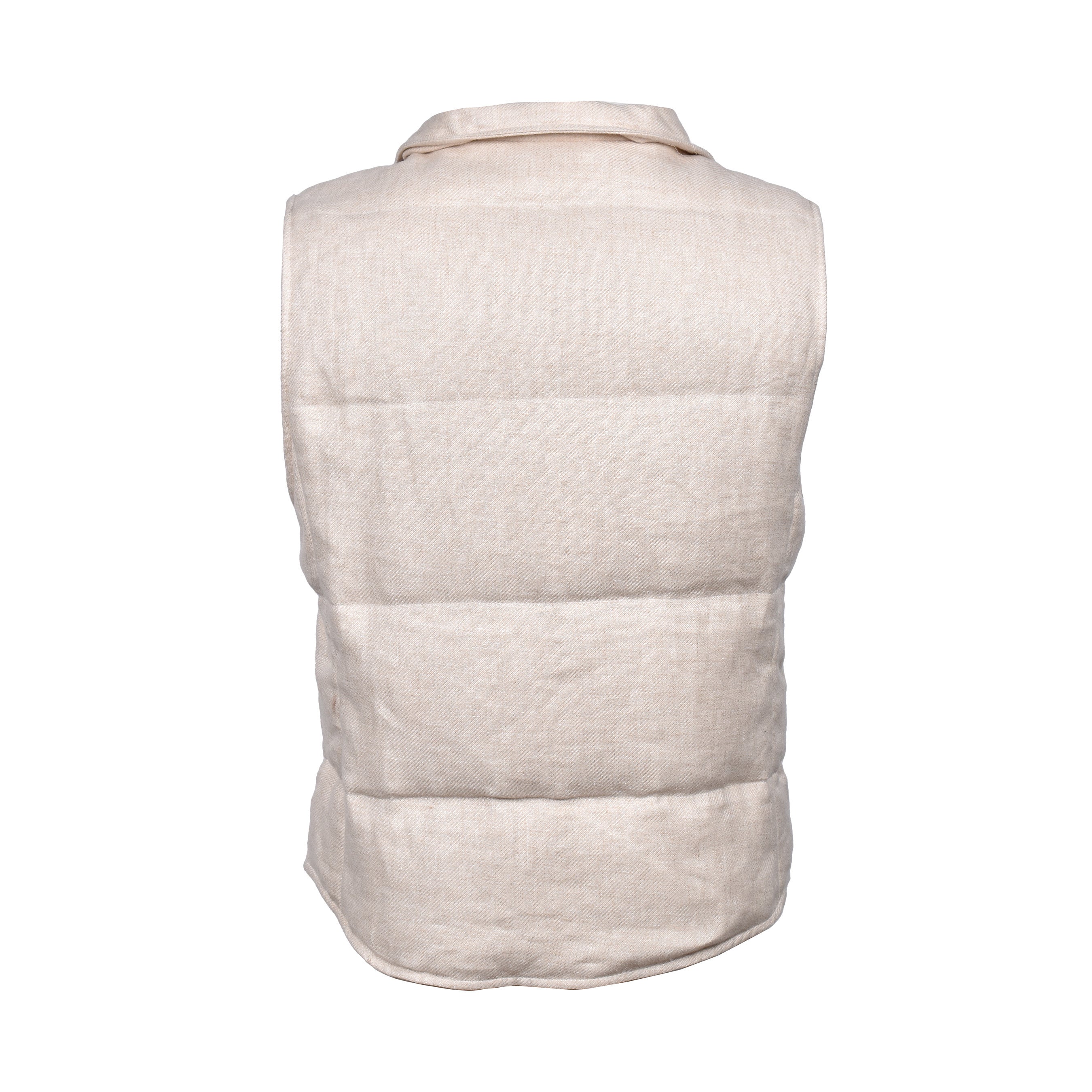 BRUNELLO CUCINELLI MEN'S WOOL BLEND BUTTON DOWN CASUAL PUFFER VEST