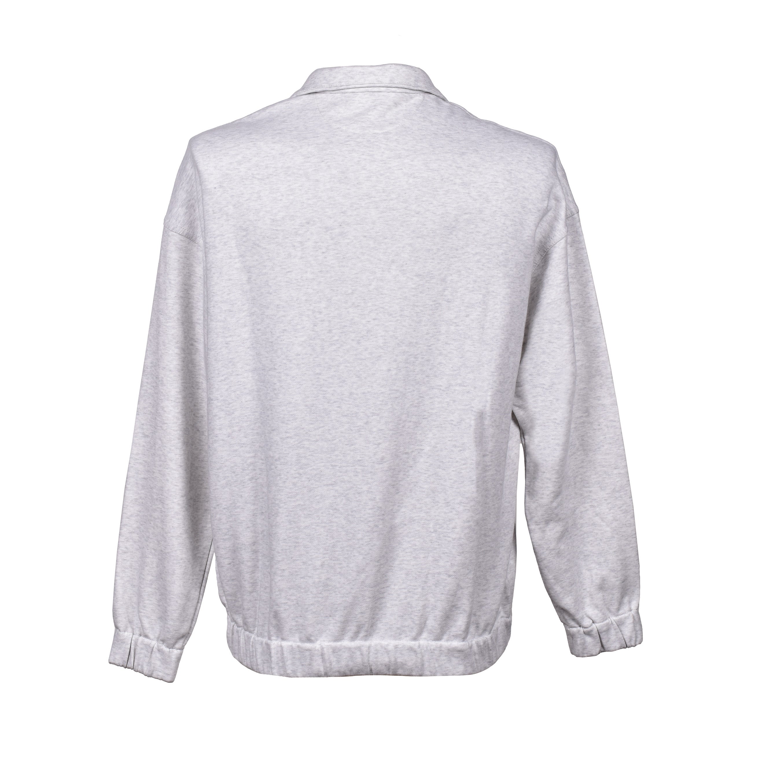 BRUNELLO CUCINELLI MEN'S LIGHT GREY QUARTER ZIP JACKET