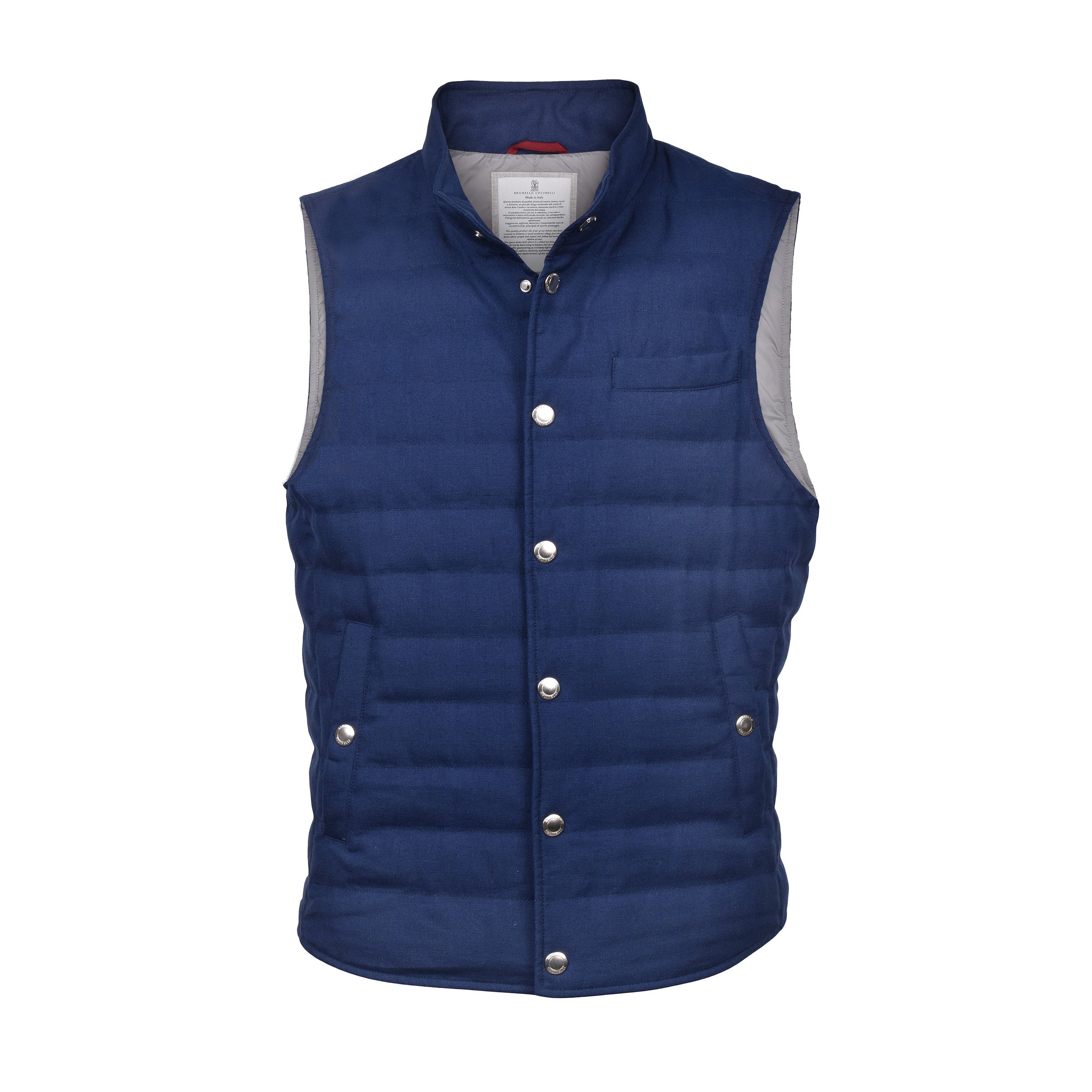 BRUNELLO CUCINELLI MEN'S LIGHTWEIGH GOOSE DOWN PUFFER VEST - NEW
