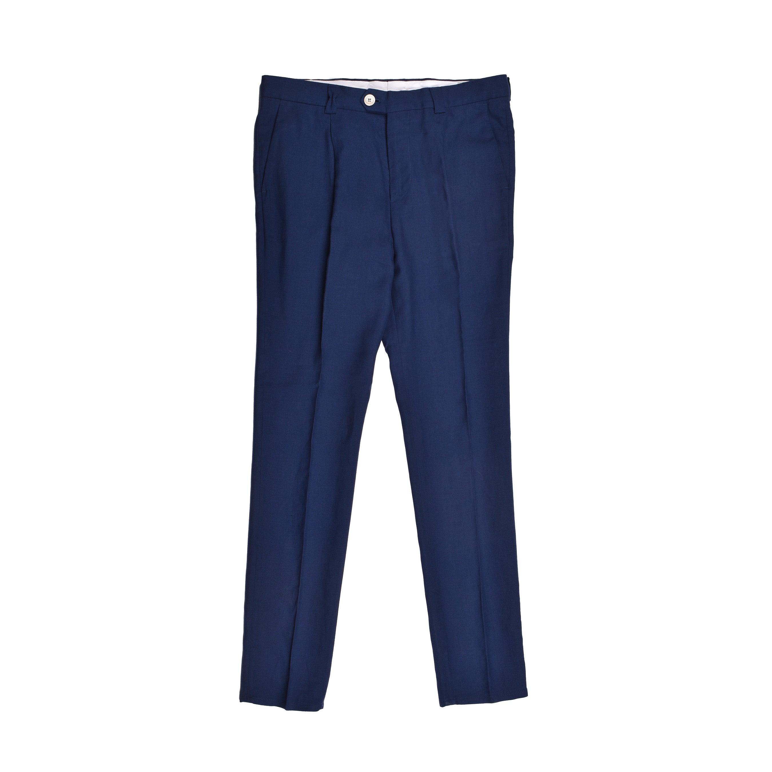 BRUNELLO CUCINELLI MEN'S NAVY TAILORED TROUSERS