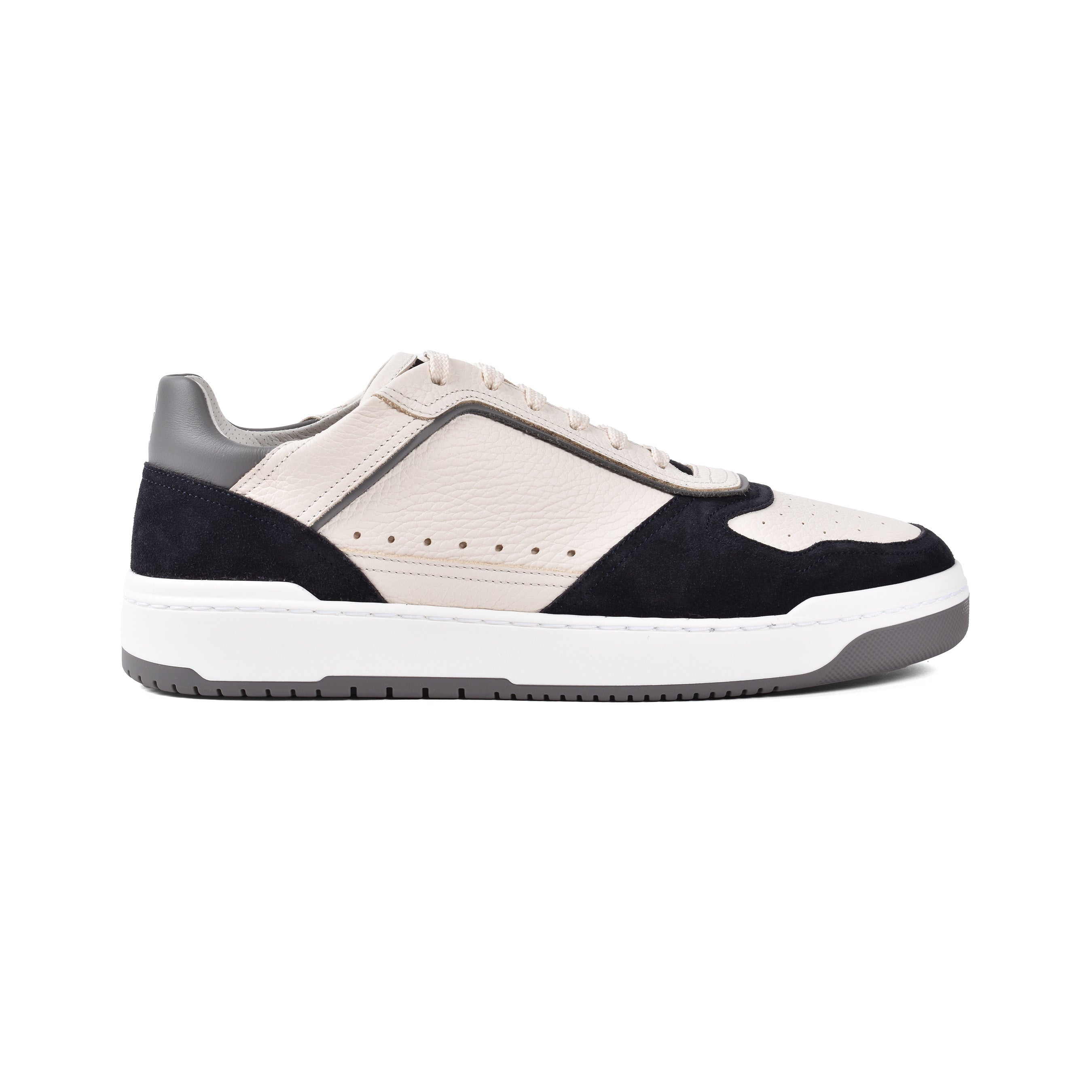BRUNELLO CUCINELLI MEN'S 100% LEATHER TWO TONE FASHION RUNNER SNEAKER SHOE NEW