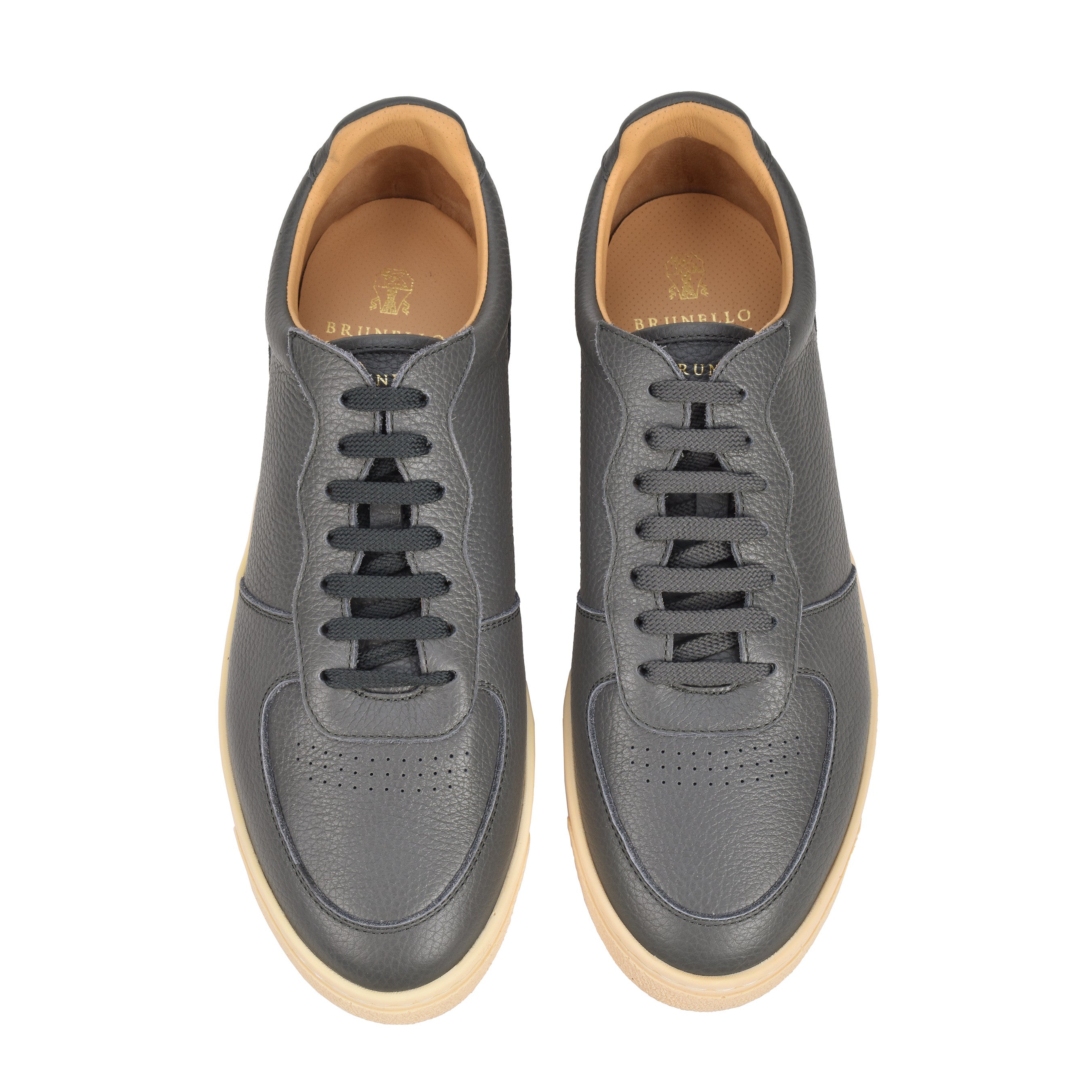 BRUNELLO CUCINELLI MEN'S 100% LEATHER LOW TOP CASUAL FASHION SNEAKER/SHOES NEW