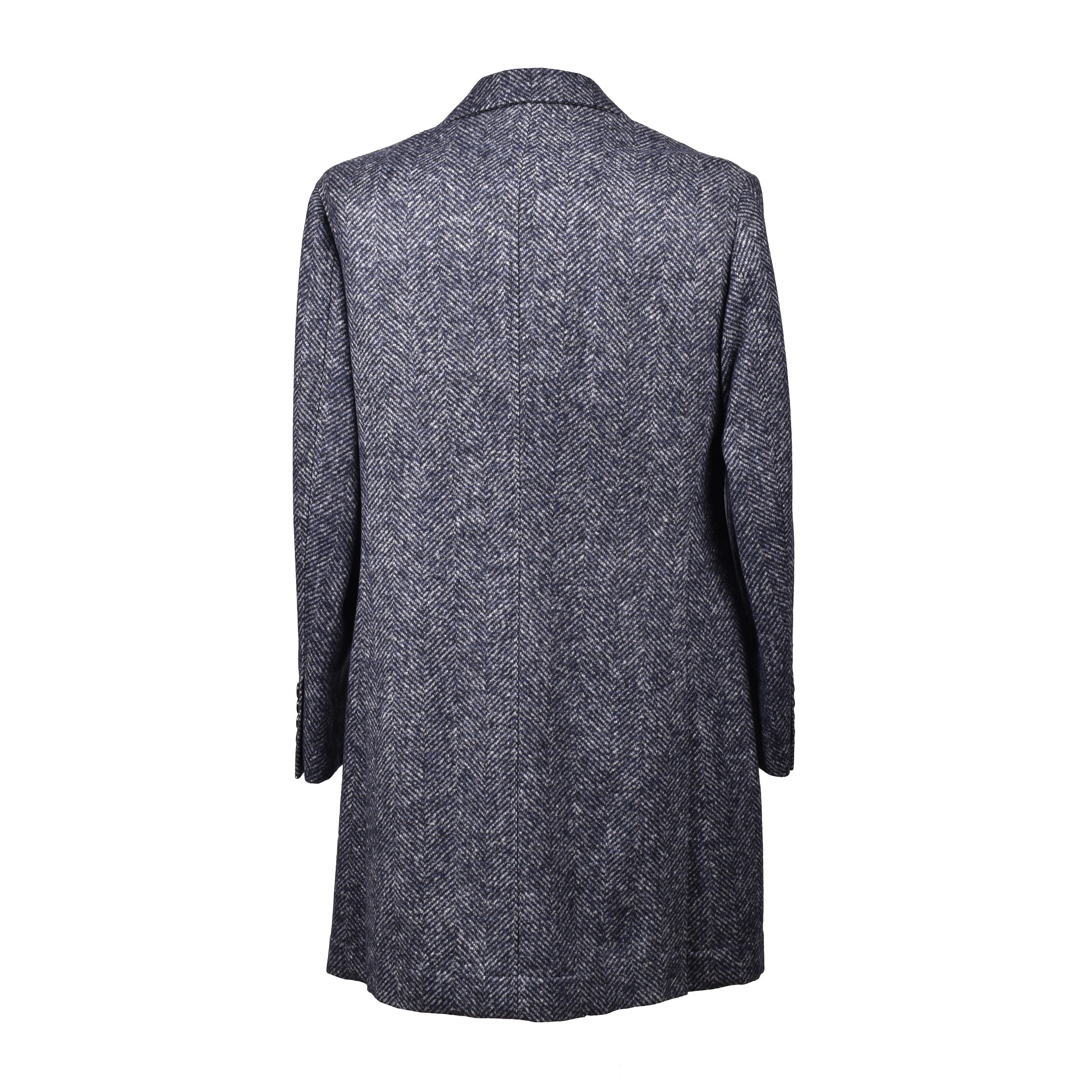 BRUNELLO CUCINELLI MEN'S NAVY WOOL BLEND BLAZER