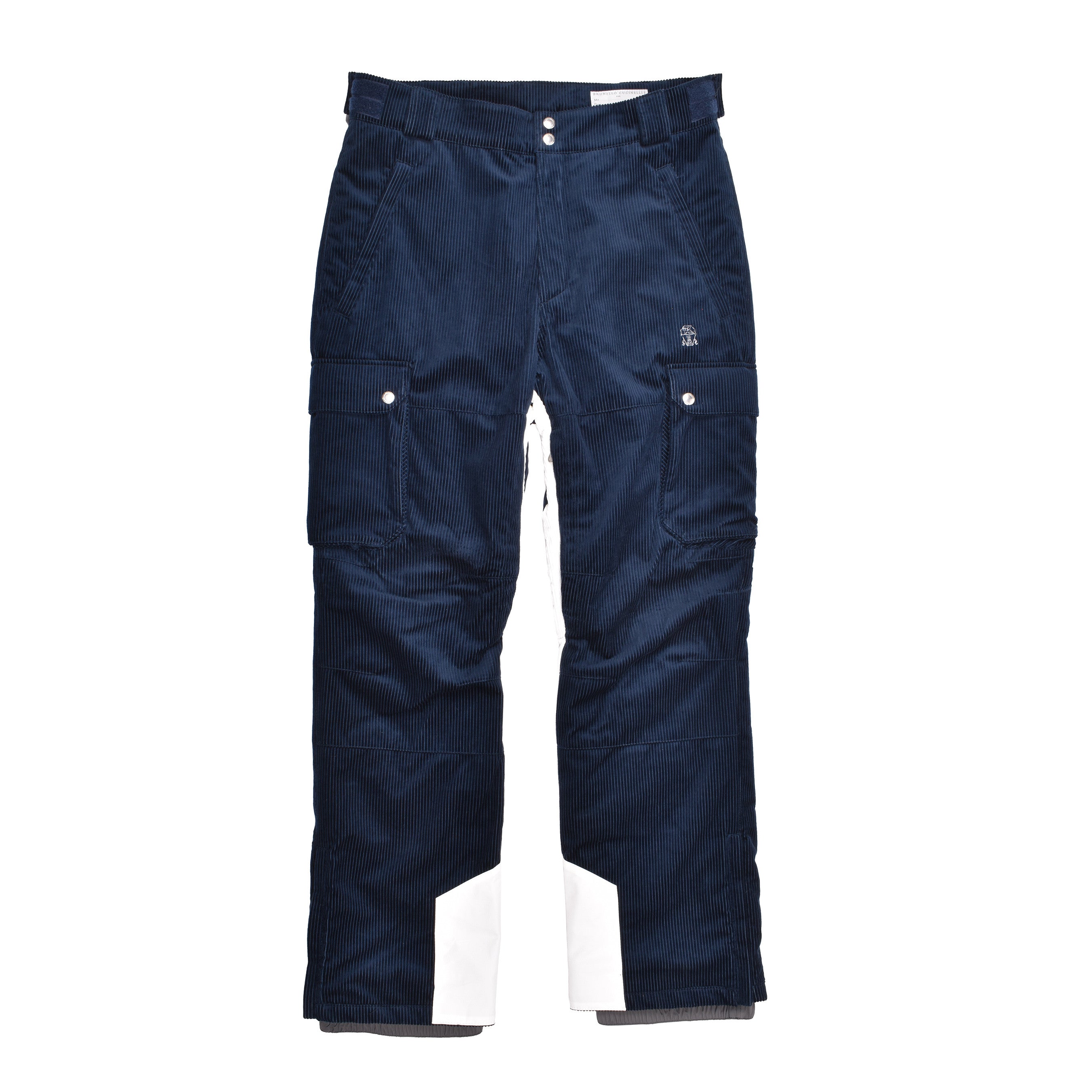 BRUNELLO CUCINELLI MEN'S NAVY CORDUROY CARGO PANTS