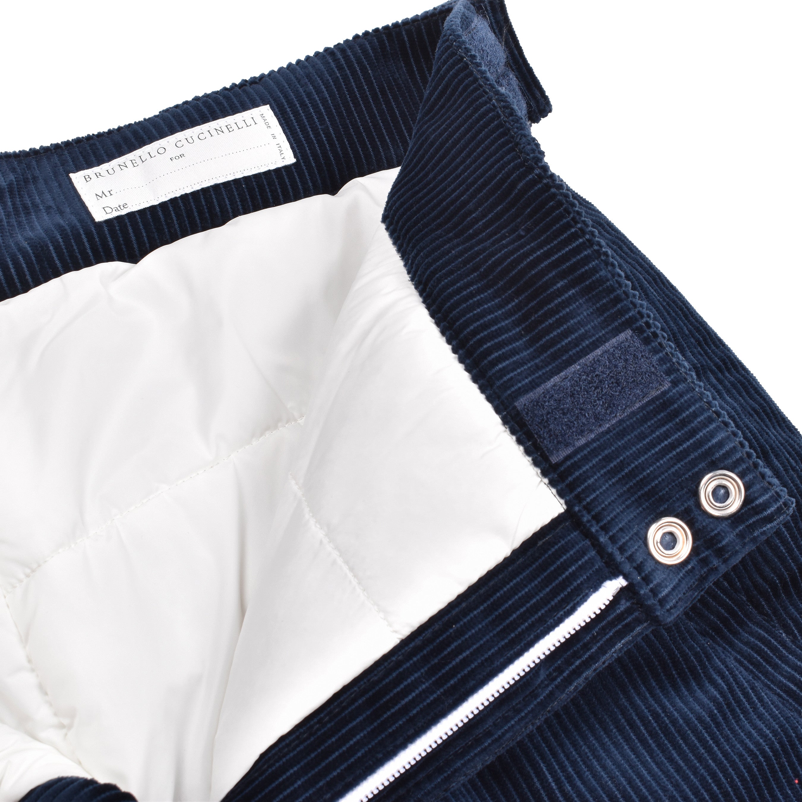 BRUNELLO CUCINELLI MEN'S NAVY CORDUROY CARGO SKI PANTS