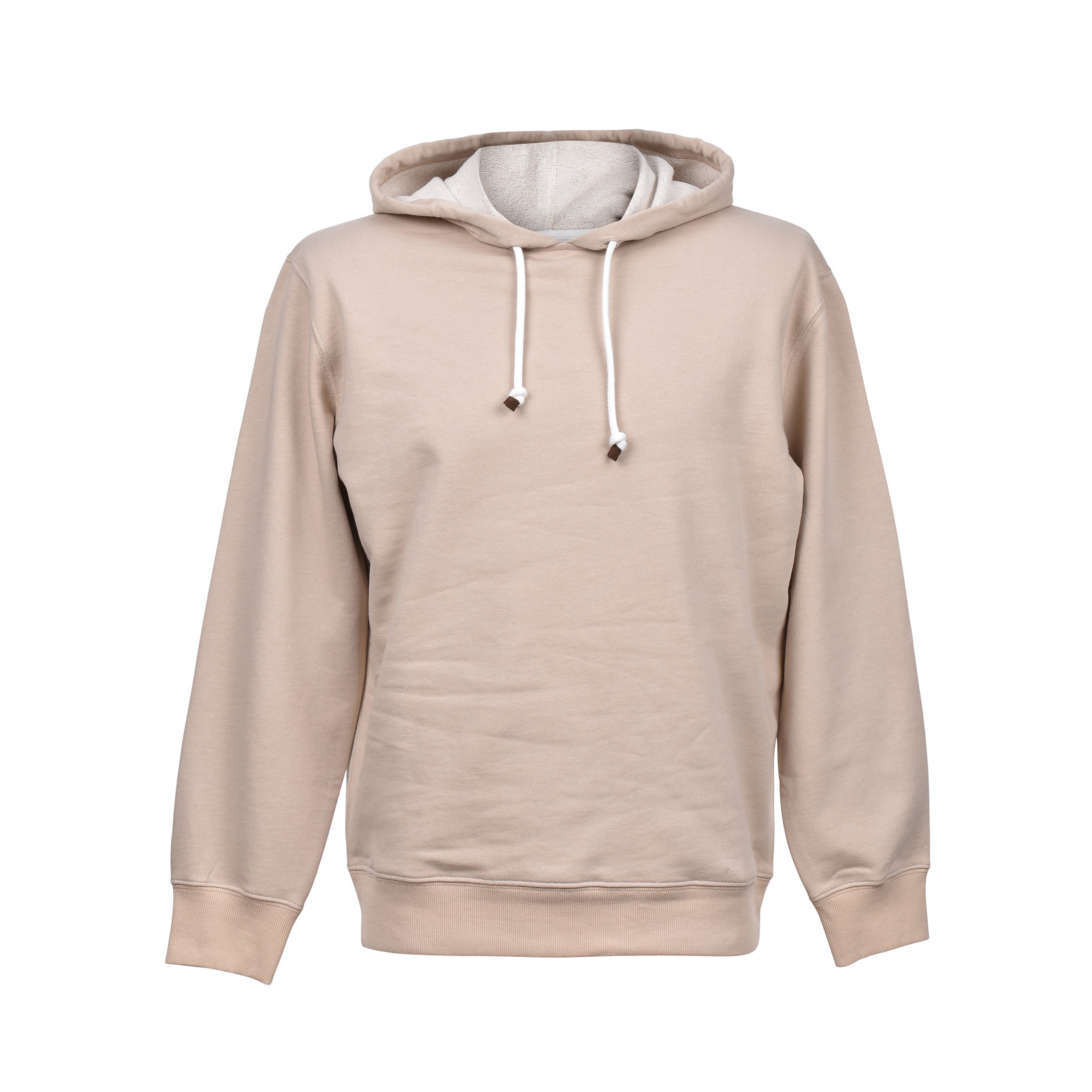 BRUNELLO CUCINELLI MEN'S CLAY COTTON HOODIE SWEATSHIRT