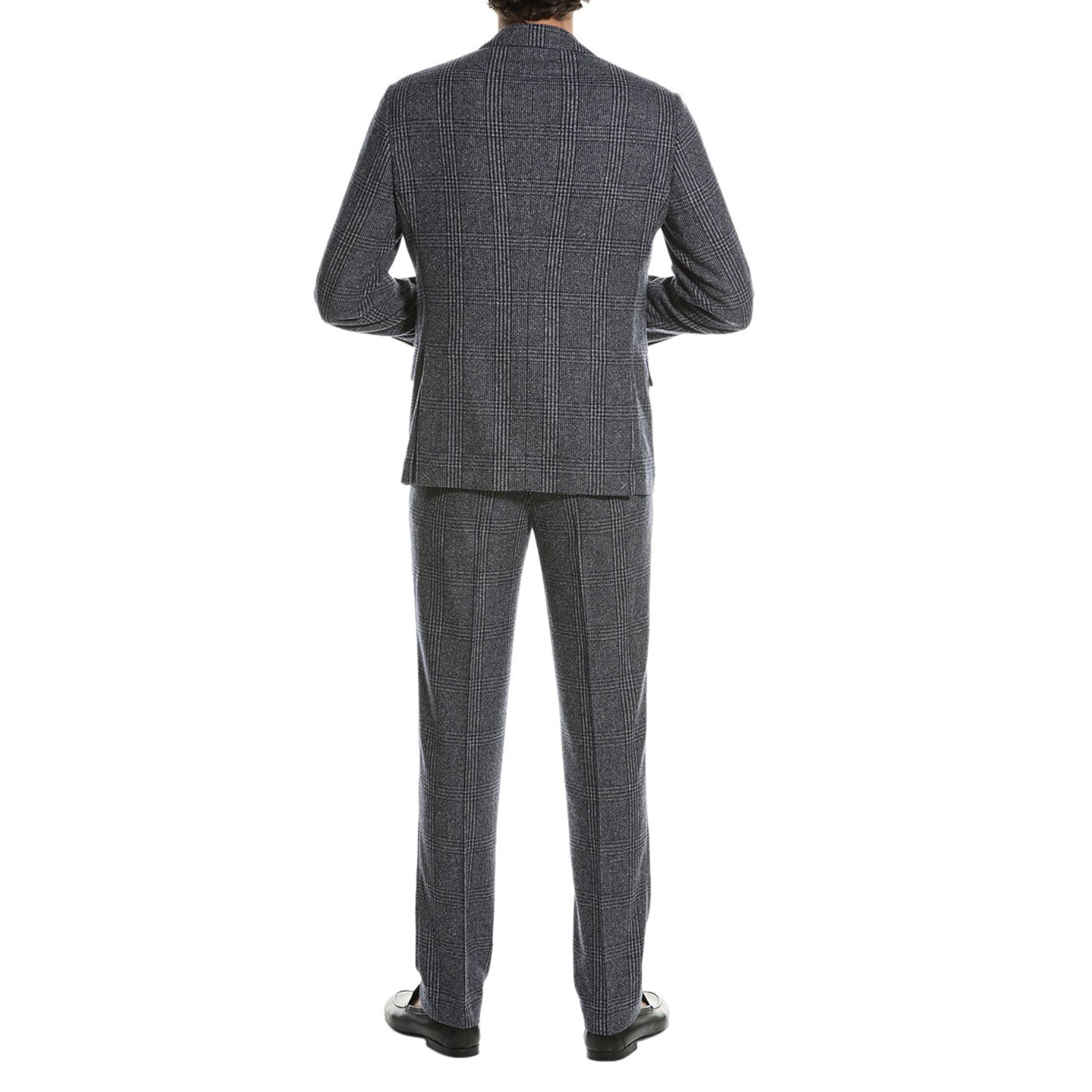 BRUNELLO CUCINELLI MEN'S GREY WOOL BLEND BLAZER