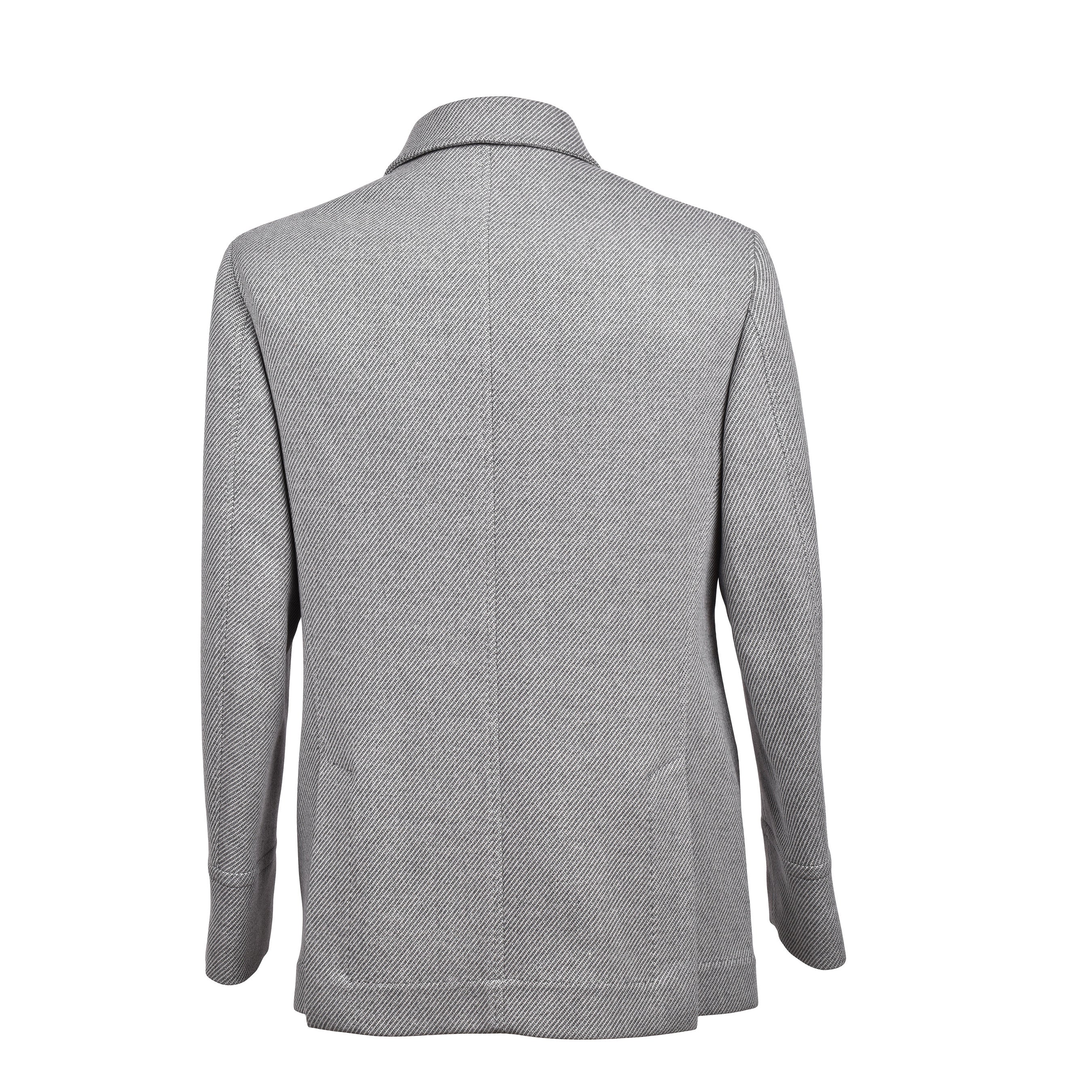 BRUNELLO CUCINELLI MEN'S LIGHT GREY WOOL JACKET