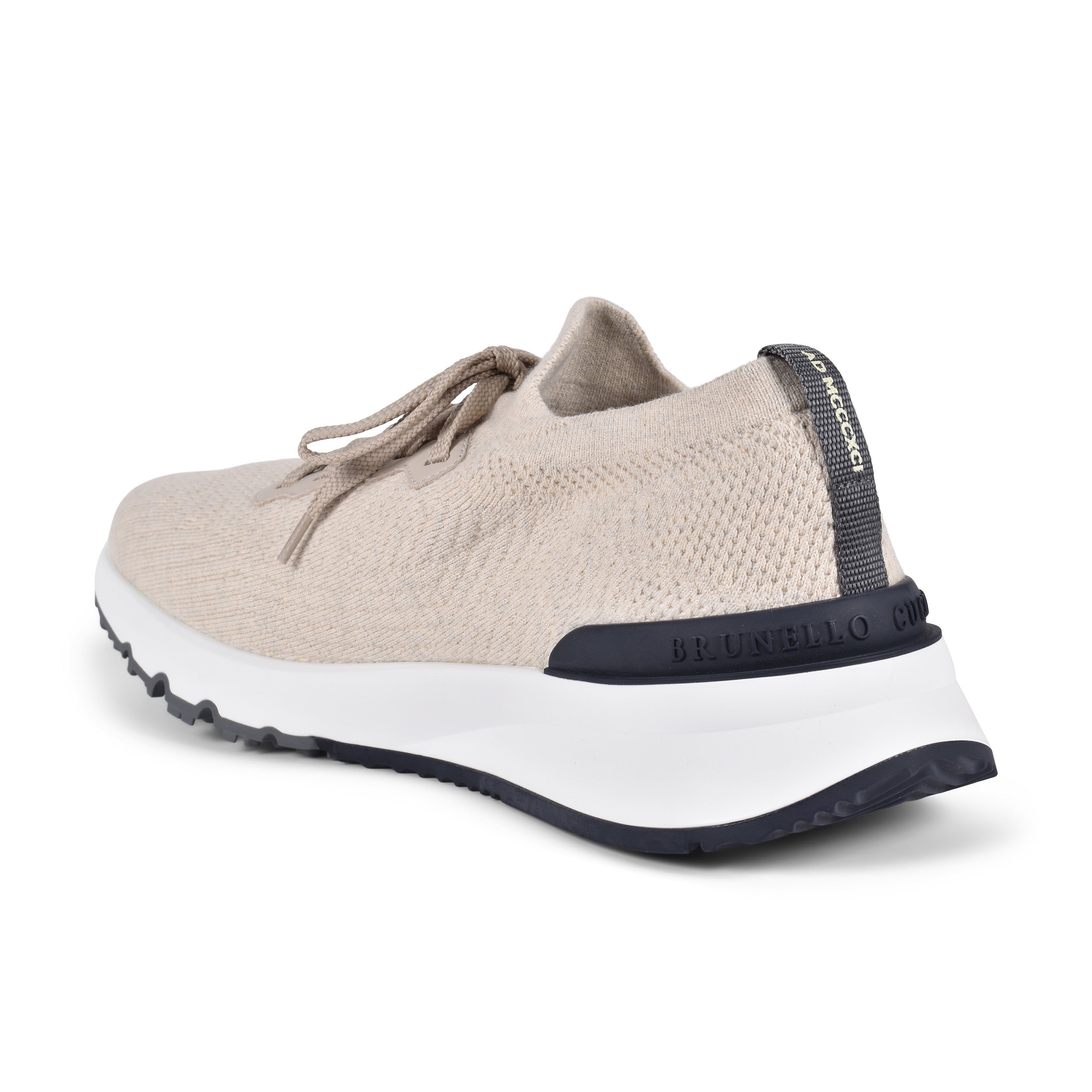 BRUNELLO CUCINELLI MEN'S TWO TONE KNIT RUNNER FASHION SNEAKER NEW