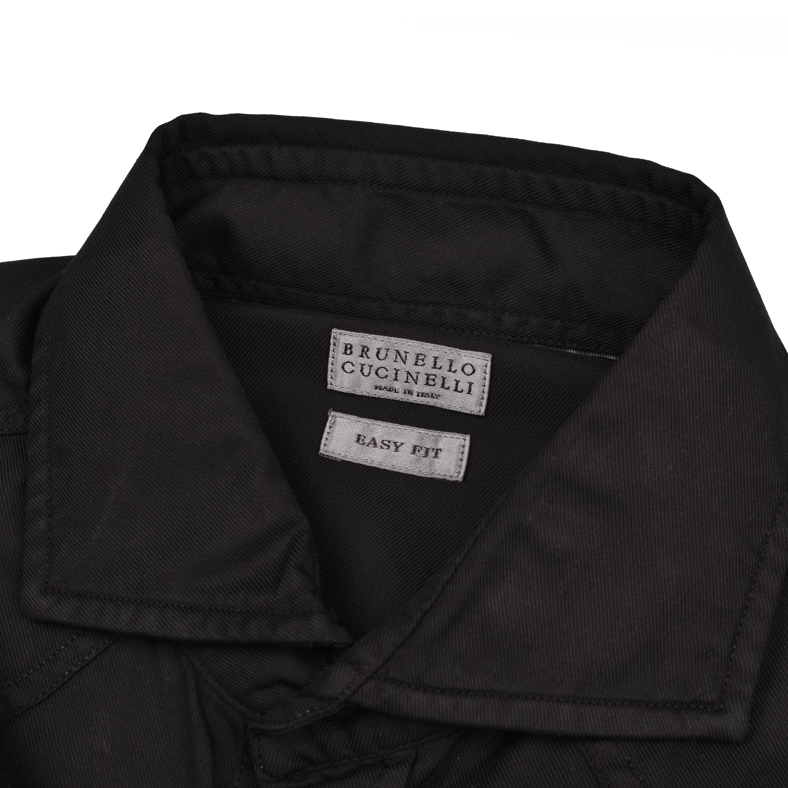 BRUNELLO CUCINELLI MEN'S BLACK EASY FIT SHIRT