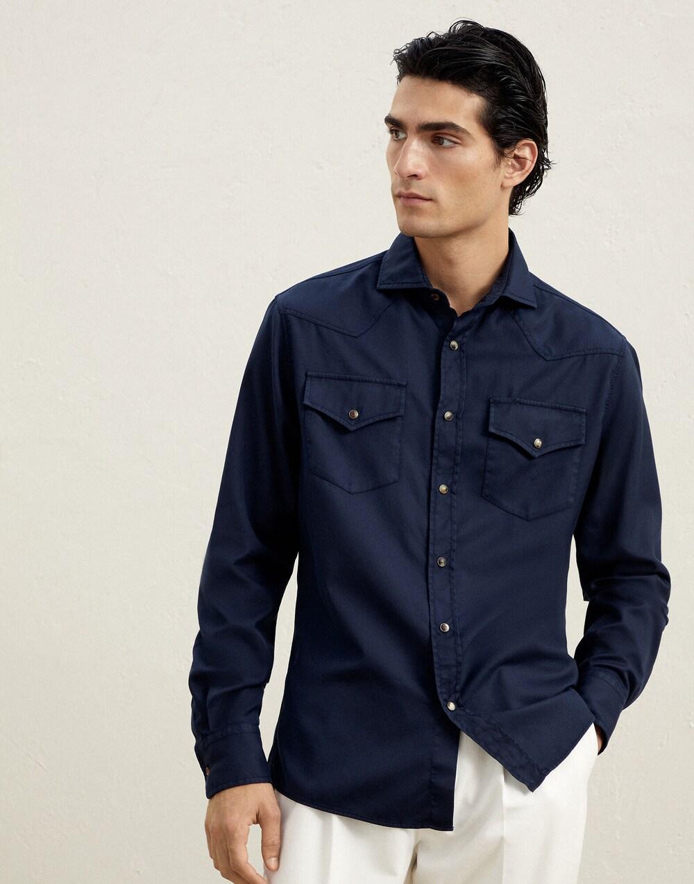 BRUNELLO CUCINELLI MEN'S SHIRT MW6044008_C6354 NWT