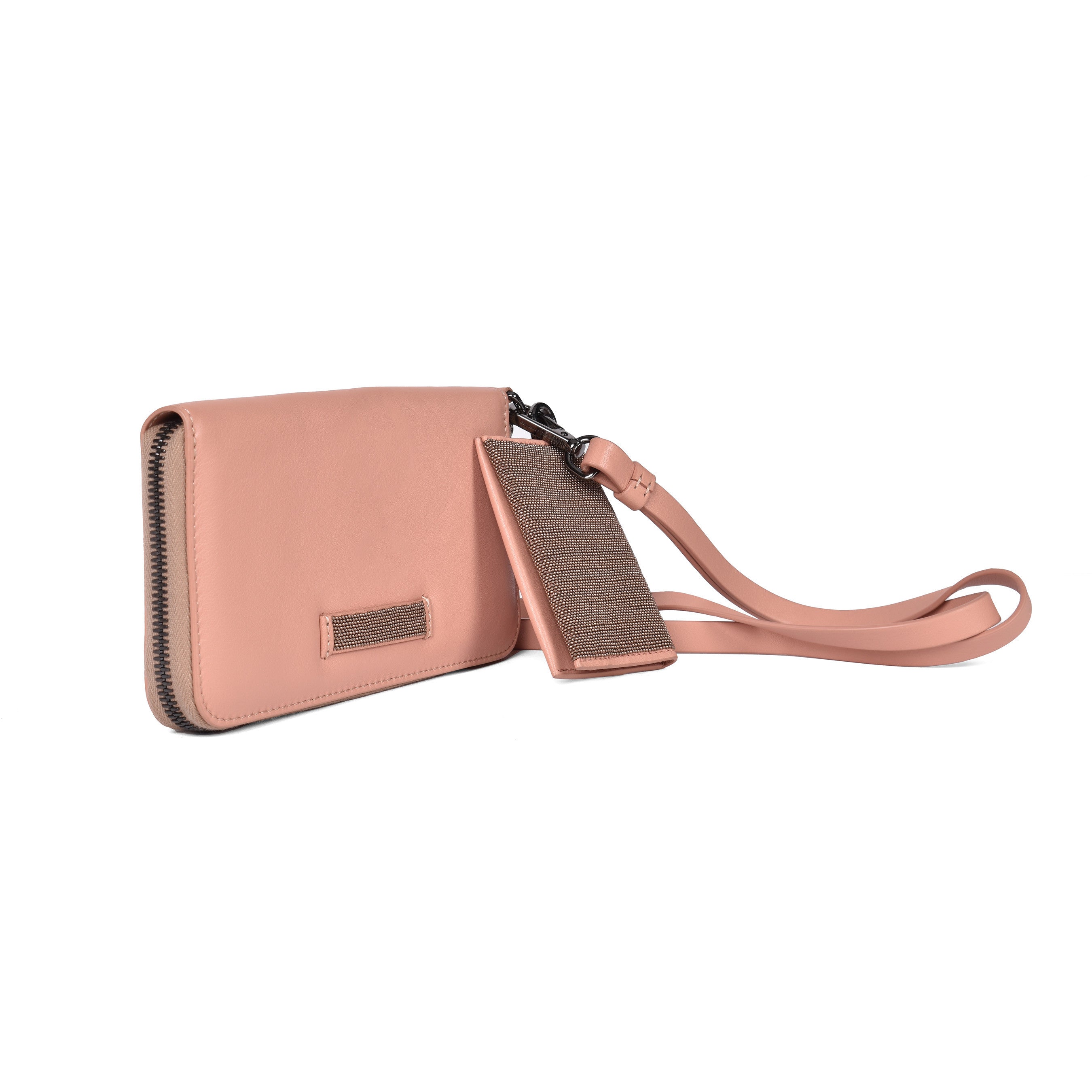 BRUNELLO CUCINELLI WOMEN'S 100% LEATHER MONILI BEAD SHOULDER PURSE/BAG NEW
