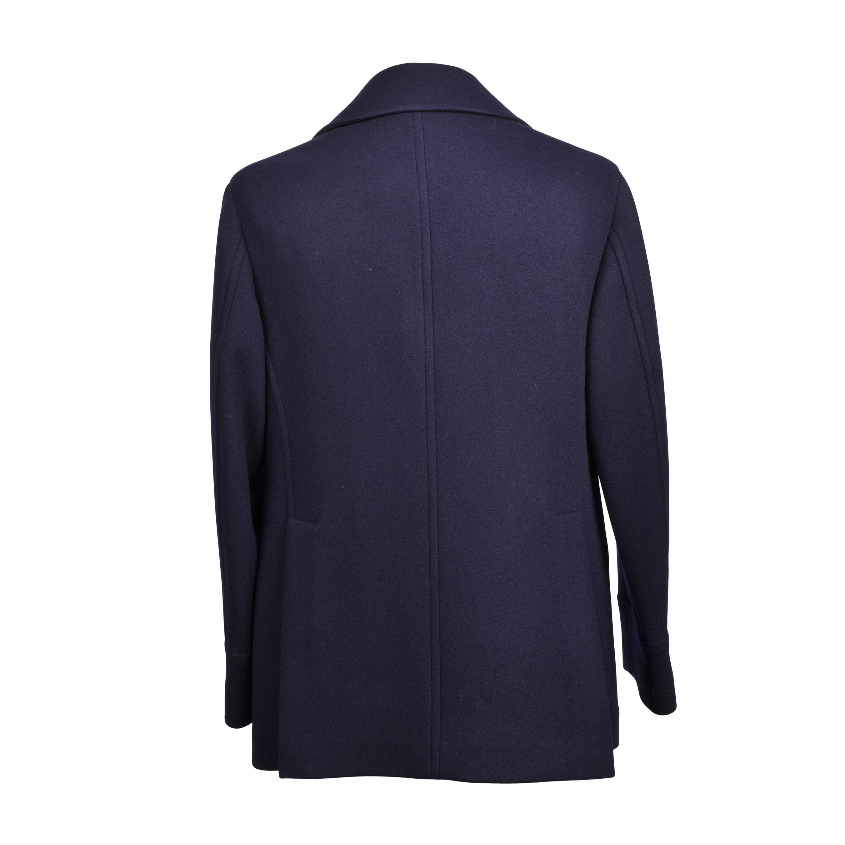 BRUNELLO CUCINELLI MEN'S NAVY CASHMERE BLEND PEA COAT