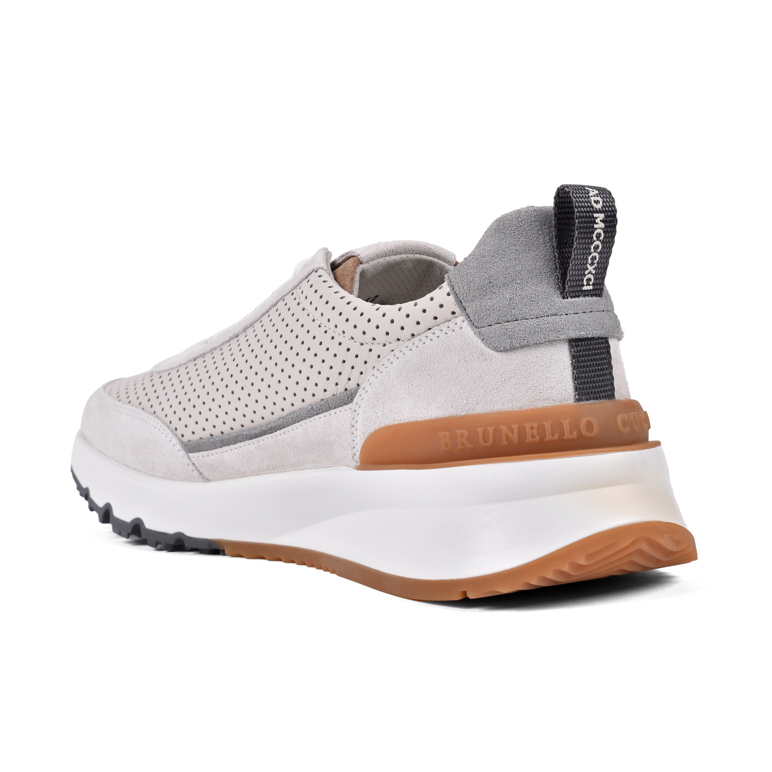 BRUNELLO CUCINELLI MEN'S 100% LEATHER TWO TONE FASHION RUNNER SNEAKER SHOE NEW