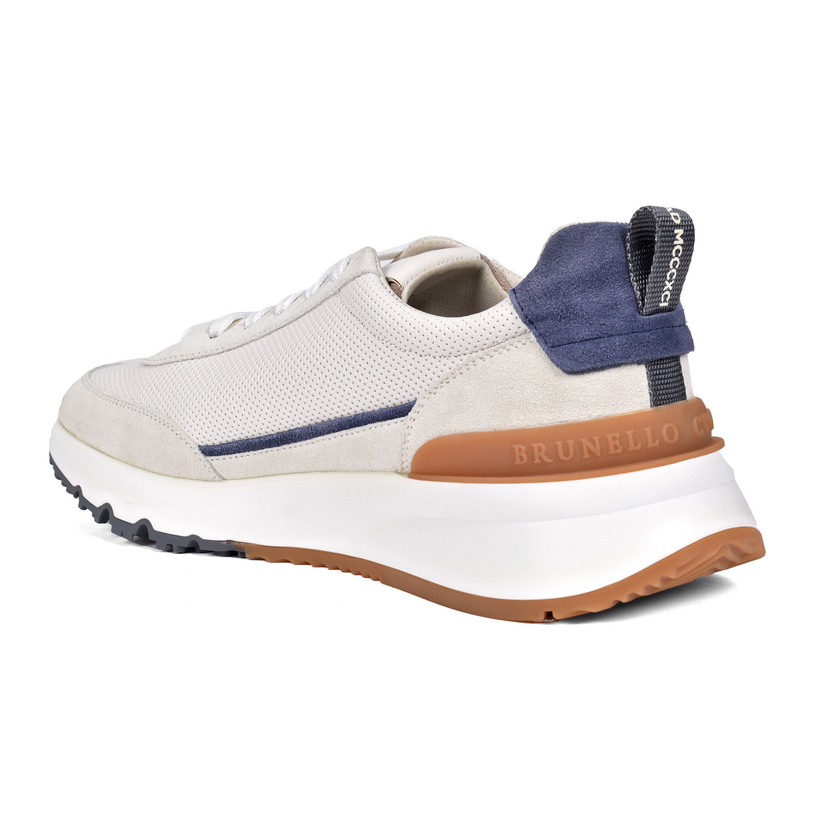 BRUNELLO CUCINELLI MEN'S 100% LEATHER TWO TONE FASHION RUNNER SNEAKERS SHOE NEW