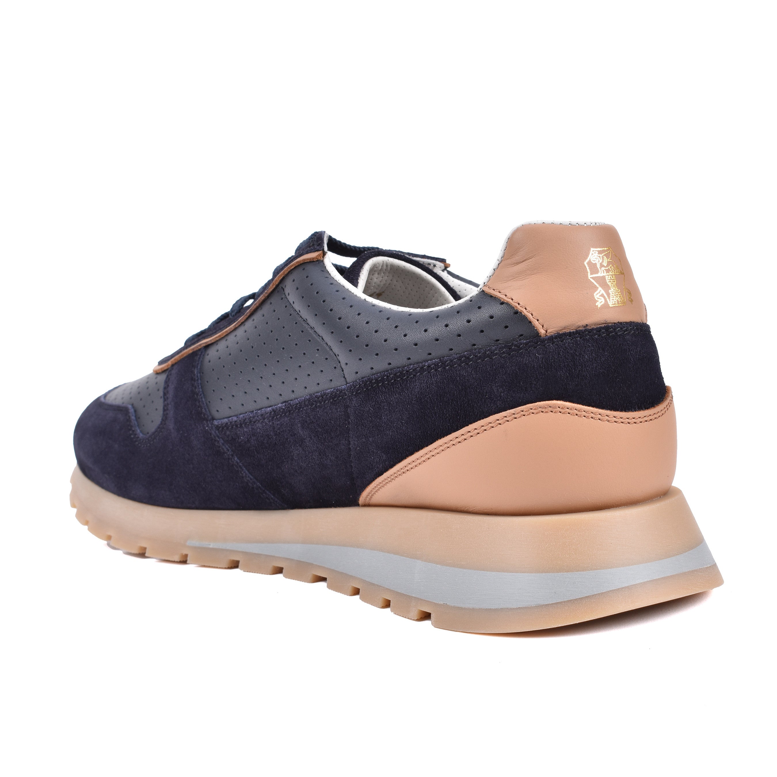 BRUNELLO CUCINELLI MEN'S 100% LEATHER TWO TONE FASHION RUNNER SNEAKERS SHOE NEW