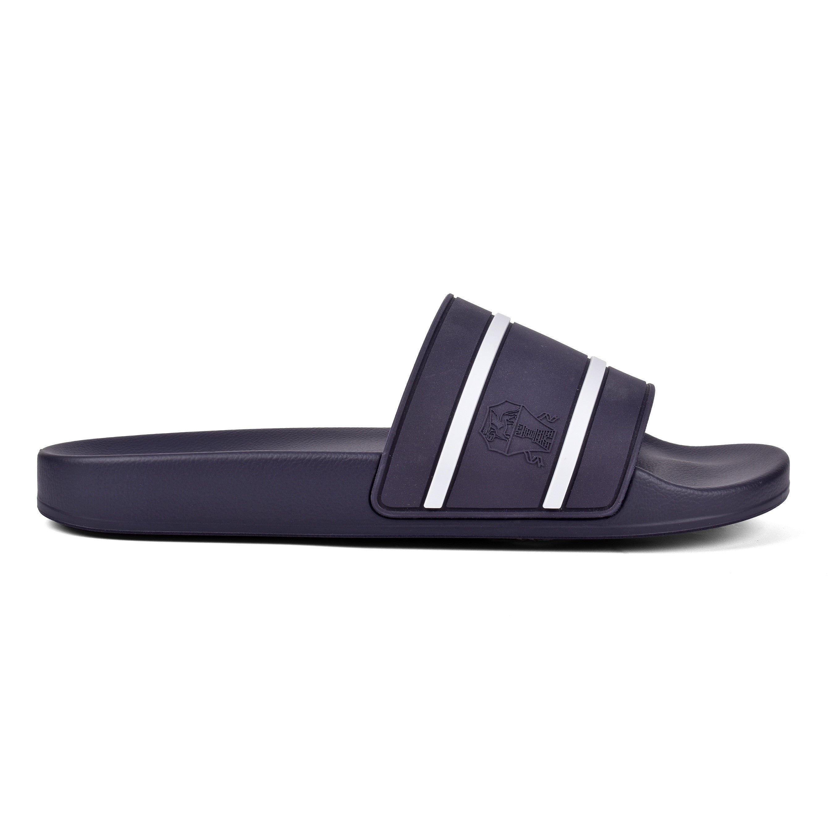 BRUNELLO CUCINELLI MEN'S TWO TONE LOGO SANDAL/SLIDES
