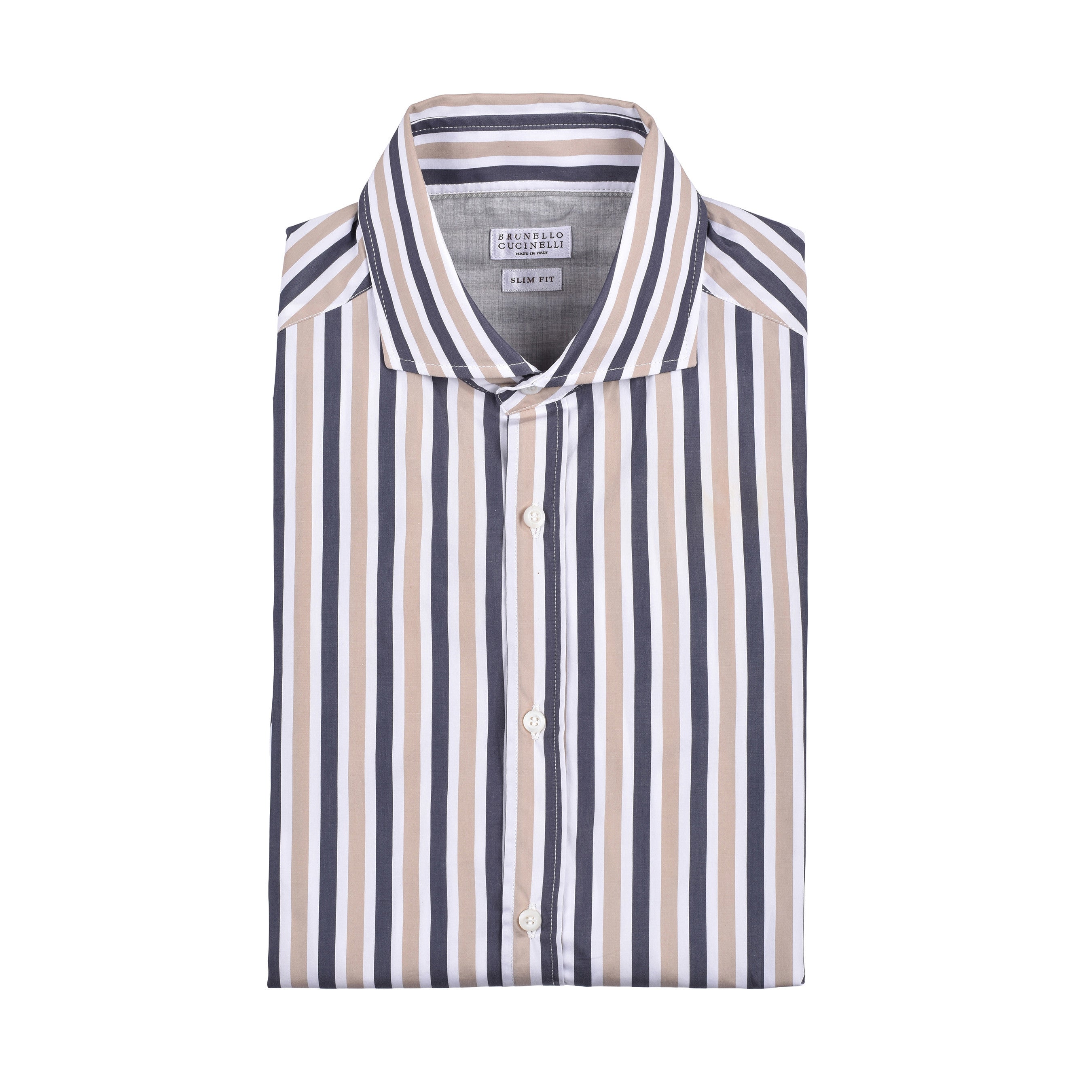 BRUNELLO CUCINELLI MENS 100% COTTON LONG SLEEVE SLIM FIT BUTTON DOWN SHIRT NEW