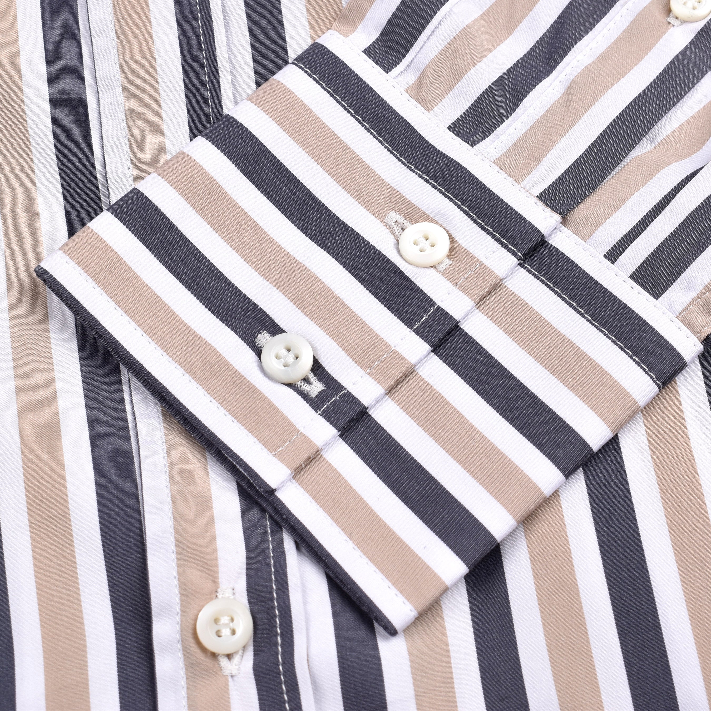 BRUNELLO CUCINELLI MENS 100% COTTON LONG SLEEVE SLIM FIT BUTTON DOWN SHIRT NEW