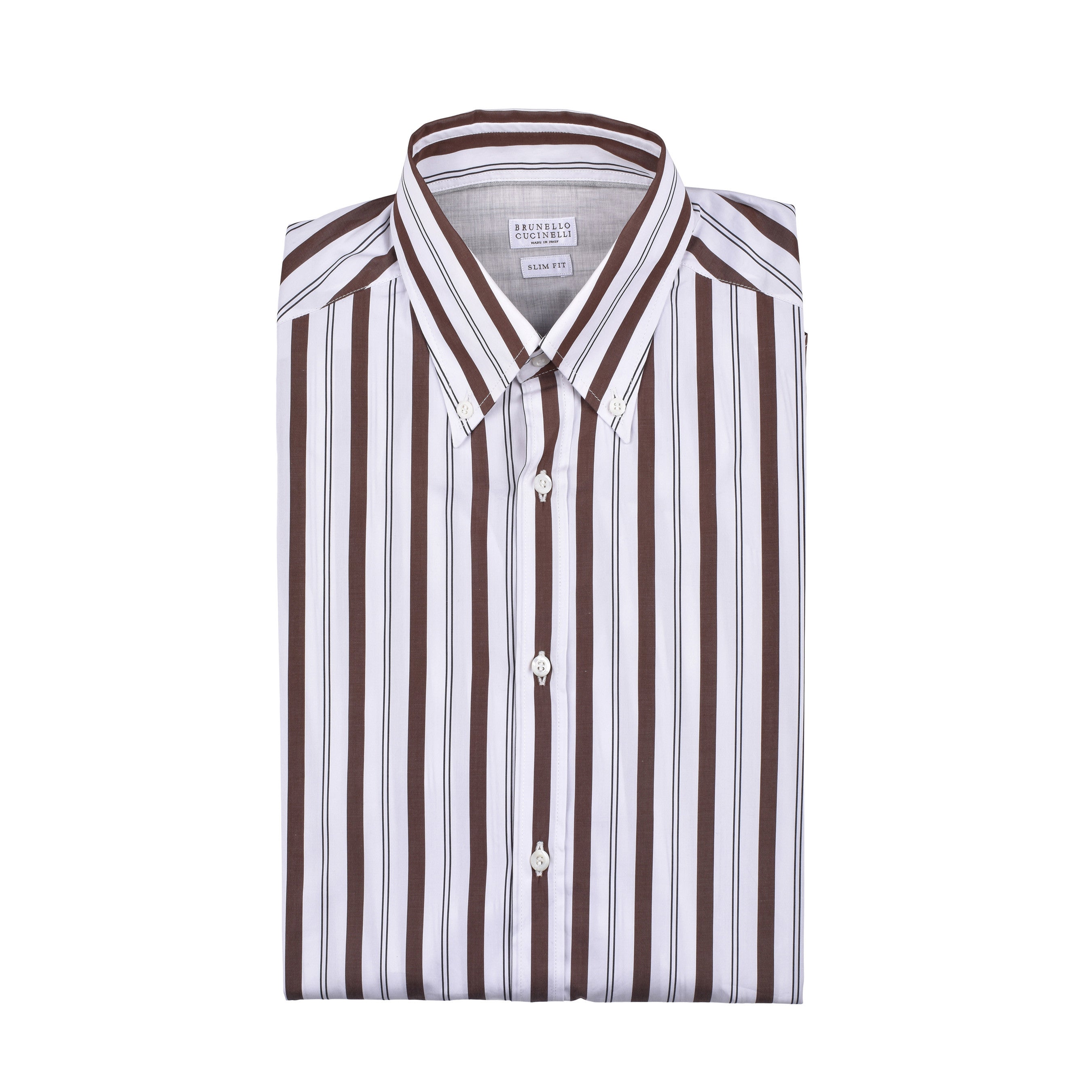 BRUNELLO CUCINELLI MEN'S 100% COTTON SLIM FIT LONG SLEEVE BUTTON DOWN SHIRT NEW