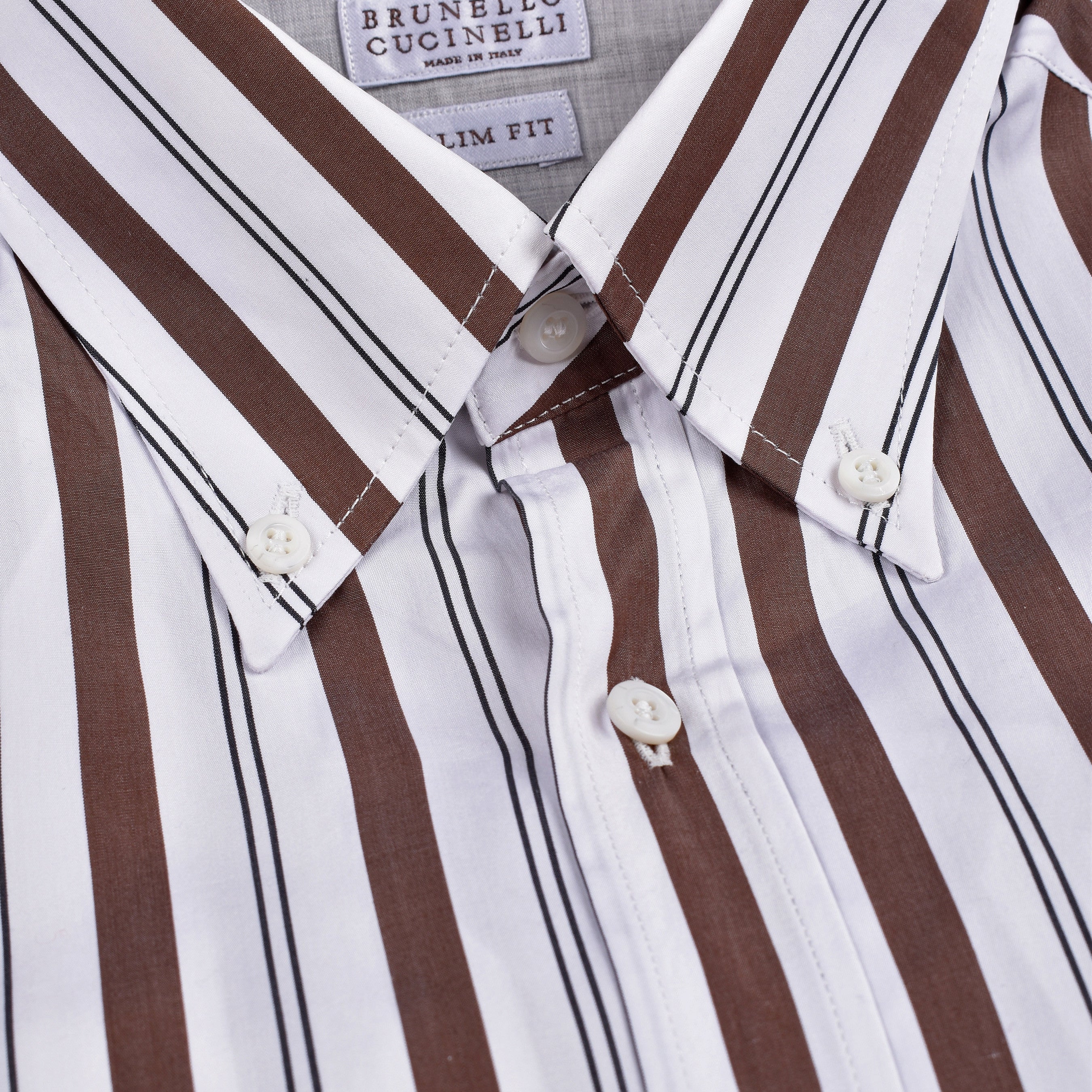 BRUNELLO CUCINELLI MEN'S 100% COTTON SLIM FIT LONG SLEEVE BUTTON DOWN SHIRT NEW