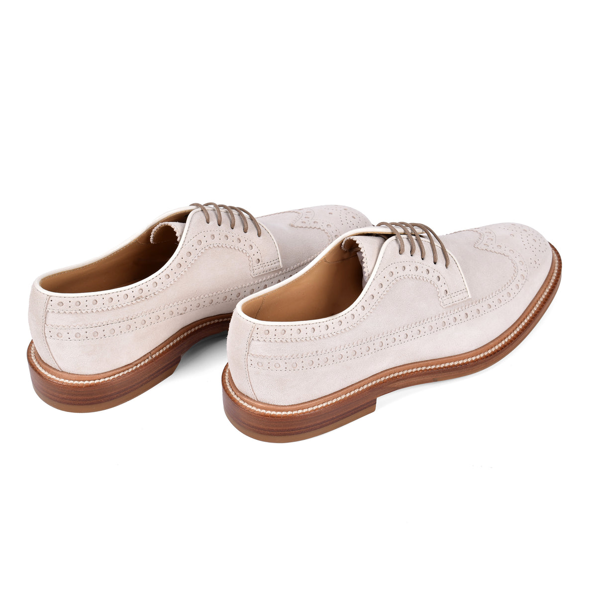 BRUNELLO CUCINELLI MEN'S 100% SUEDE OXFORD STYLE WING TIP SHOES NWT