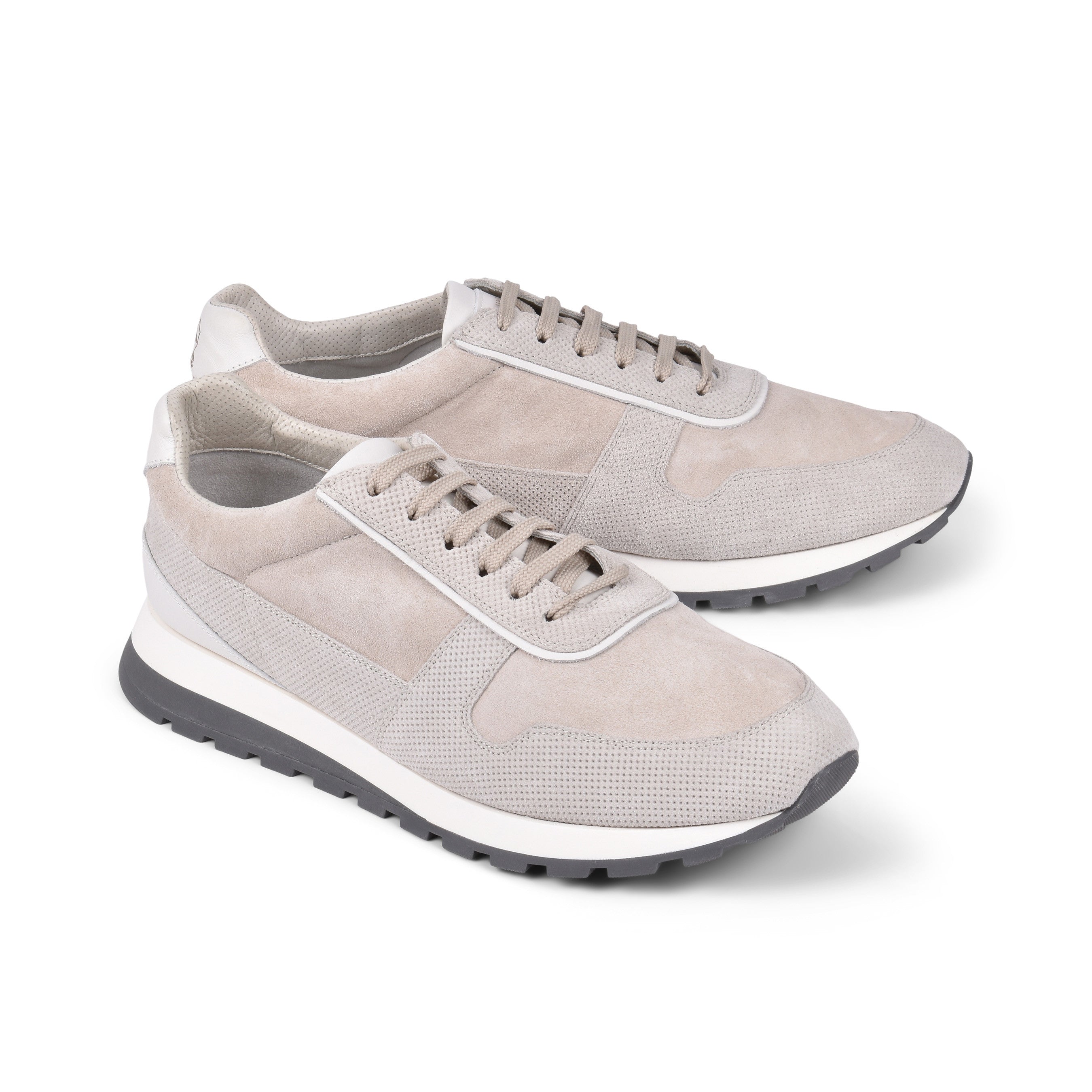 BRUNELLO CUCINELLI MENS 100% LEATHER TWO TONE FASHION SNEAKERS NEW