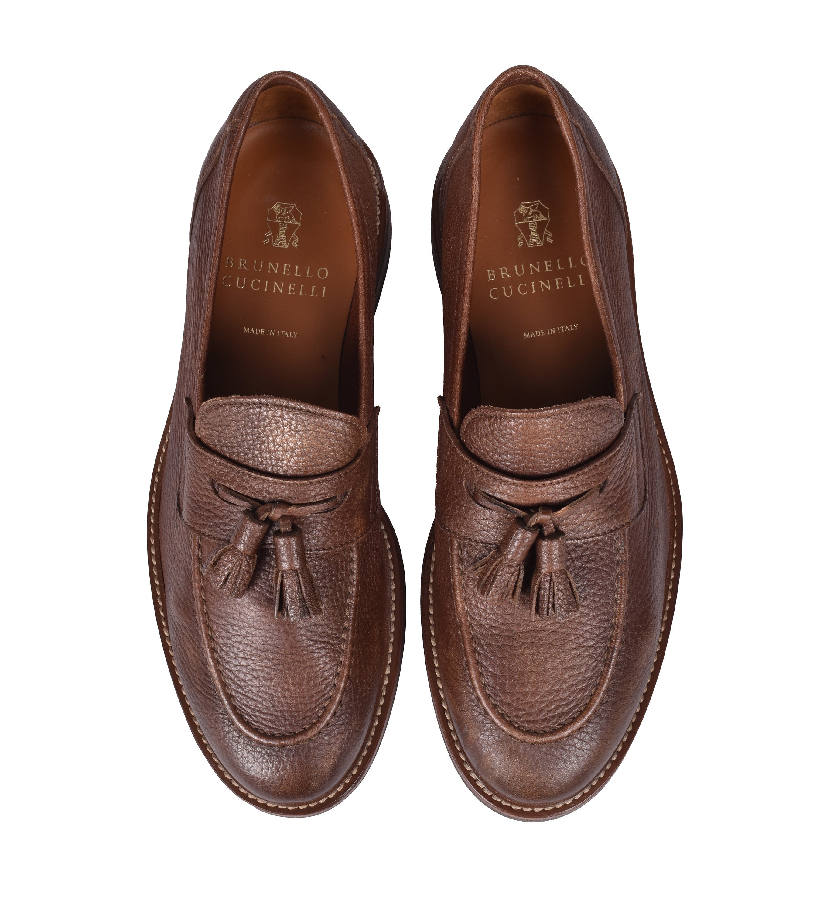 BRUNELLO CUCINELLI MEN'S 100% CALF'S LEATHER CASUAL LOAFER/SHOE NEW