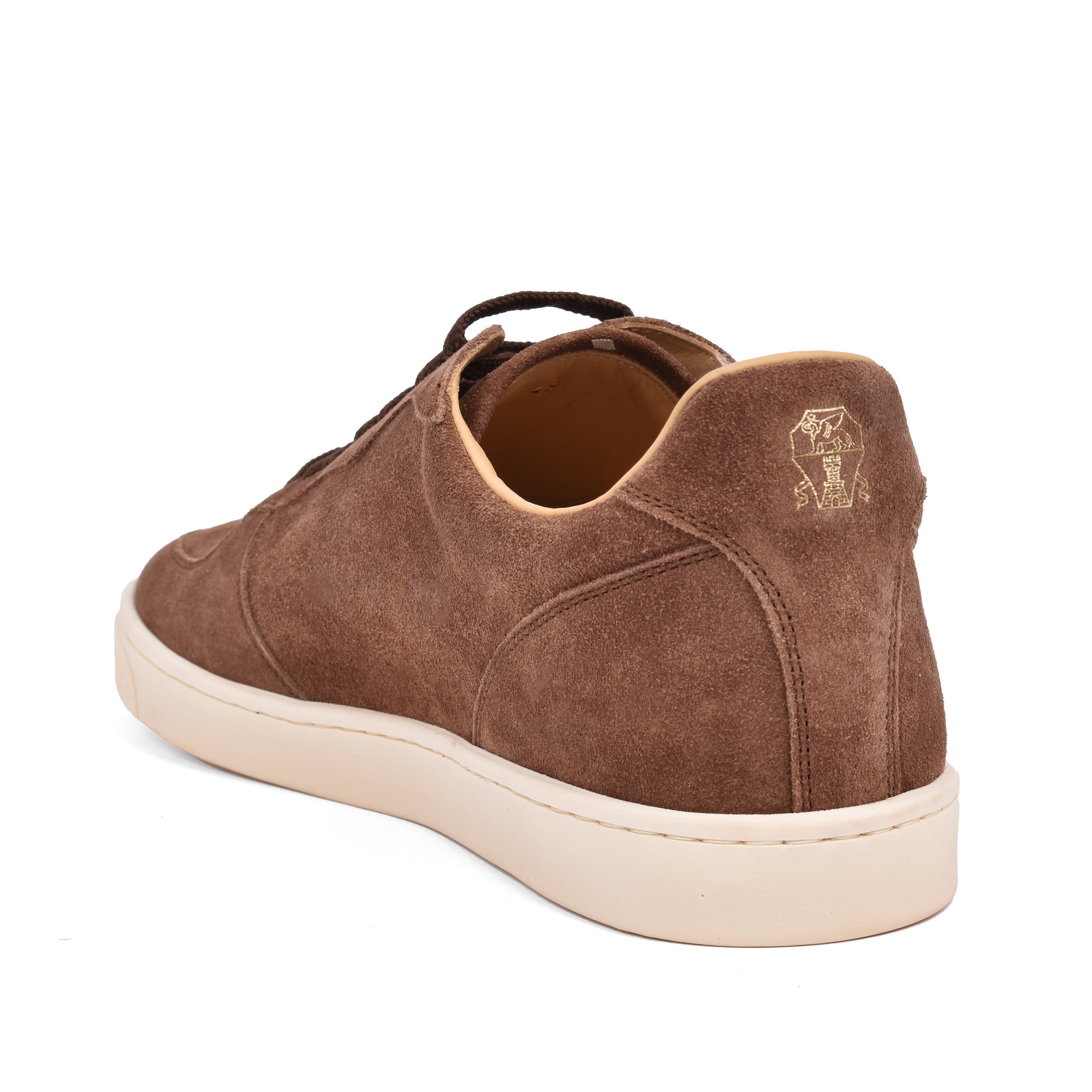 BRUNELLO CUCINELLI MEN'S 100% SUEDE BROWN CASUAL FASHION SNEAKER SHOES NEW