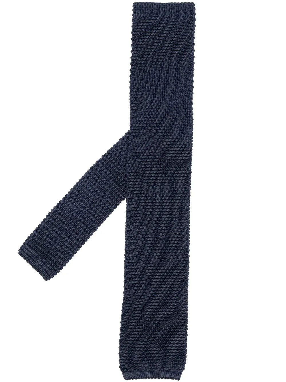 BRUNELLO CUCINELLI MEN'S NAVY KNITTED TIE