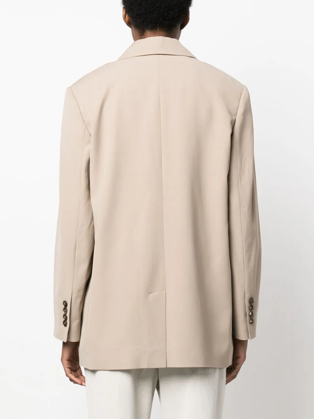 BRUNELLO CUCINELLI WOMEN'S BEIGE SINGLE BUTTON BLAZER