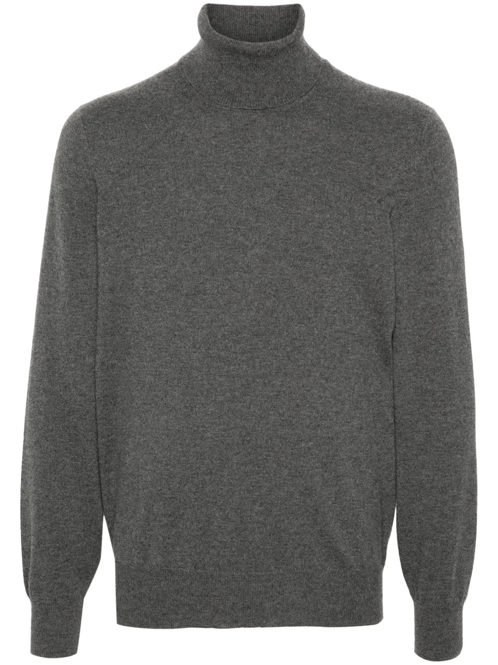 BRUNELLO CUCINELLI MEN'S GREY TURTLENECK SWEATER