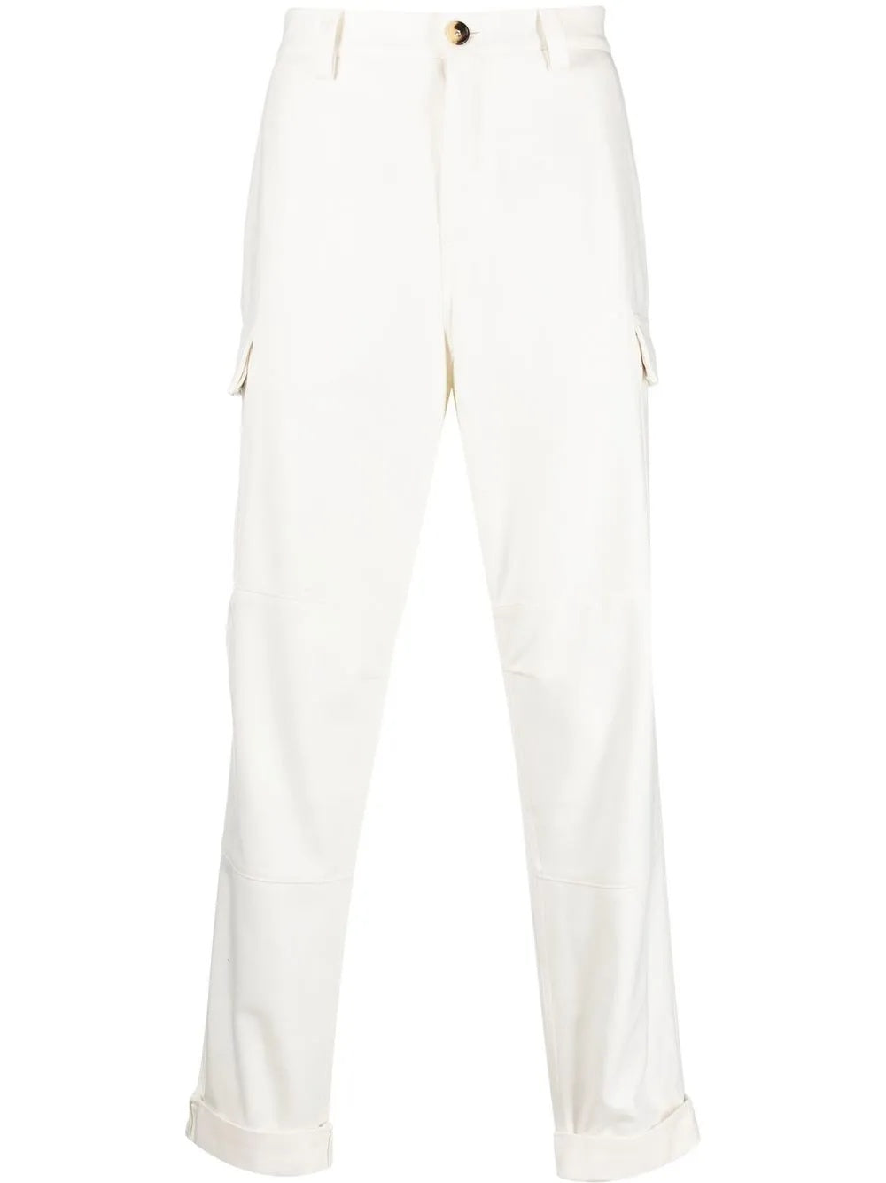 BRUNELLO CUCINELLI MEN'S CREAM RELAXED CARGO TROUSERS