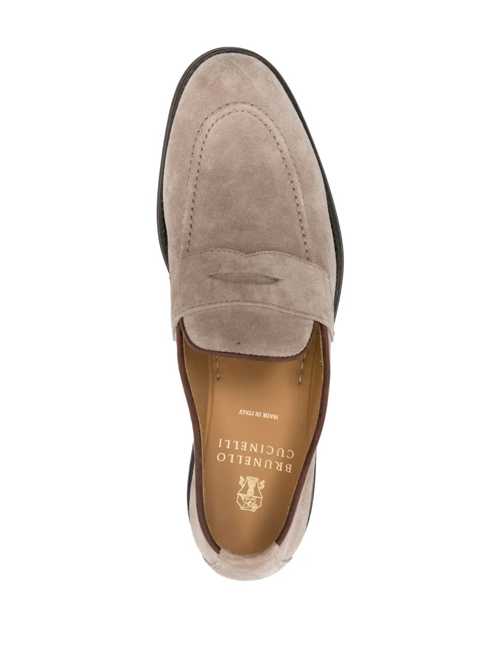 BRUNELLO CUCINELLI MEN'S AVOLA SUEDE PENNY LOAFER SHOES