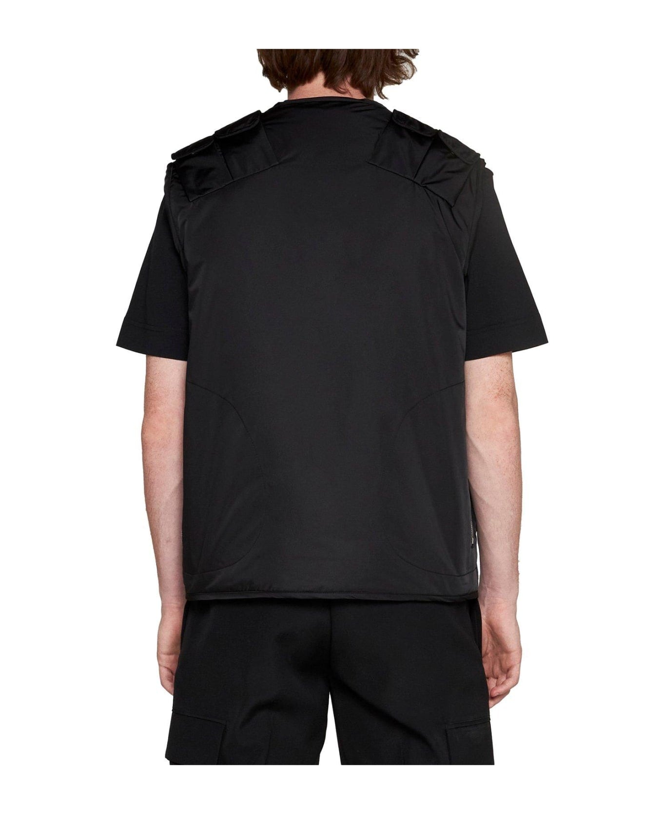 GIVENCHY MEN'S BLACK MULTIPOCKET SLEEVELESS VEST