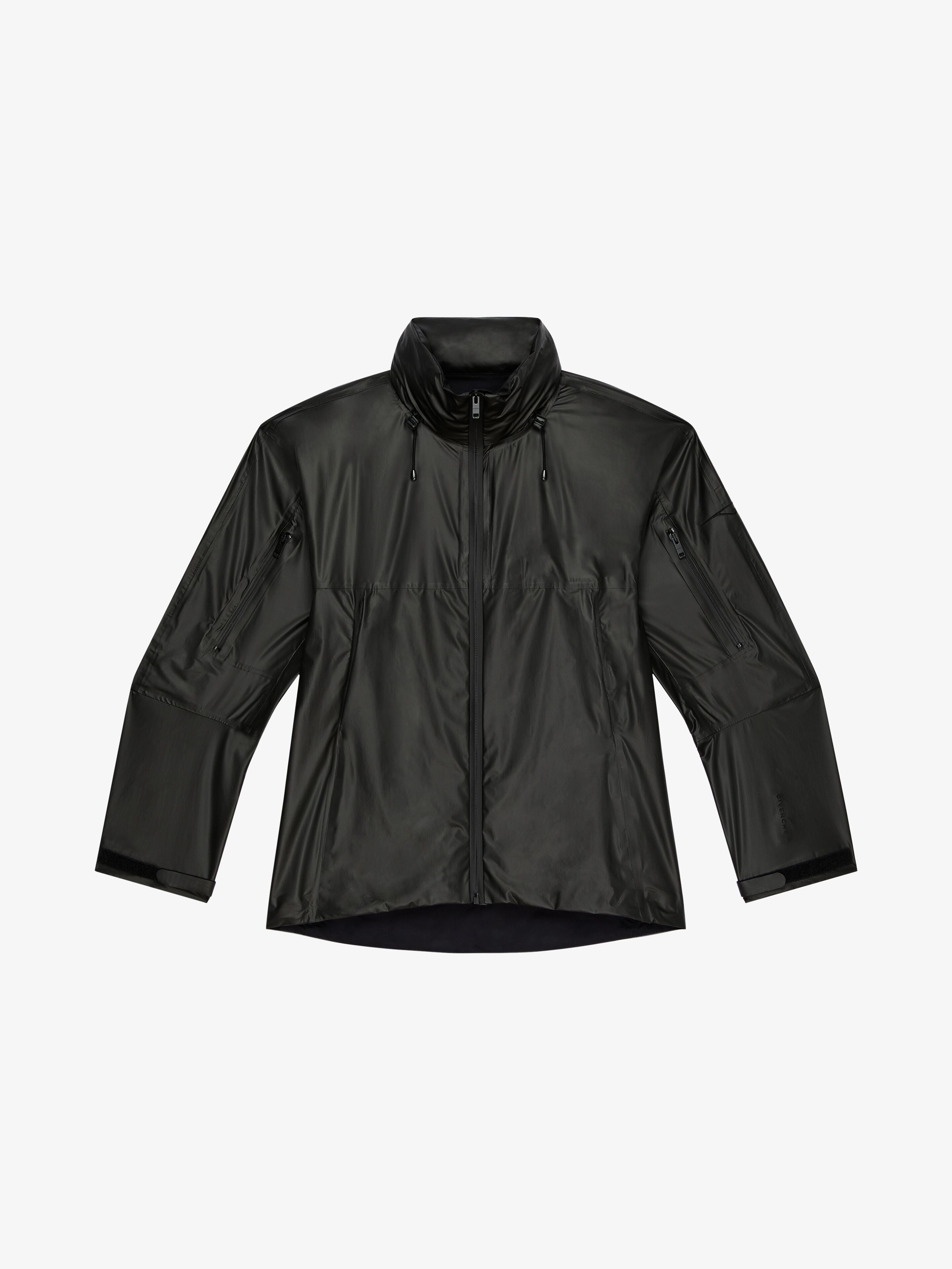 GIVENCHY MEN'S BLACK SHELL WINDBREAKER JACKET