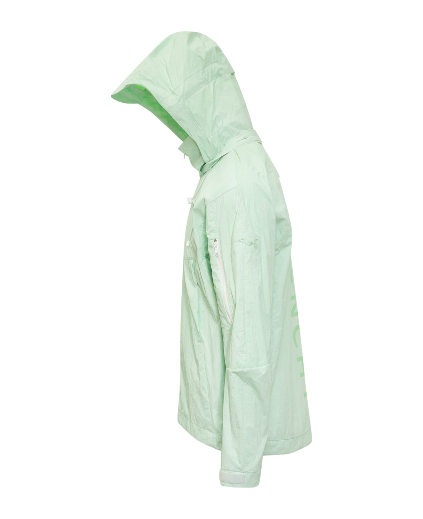 GIVENCHY MEN'S MINT GREEN SHELL WINDBREAKER JACKET