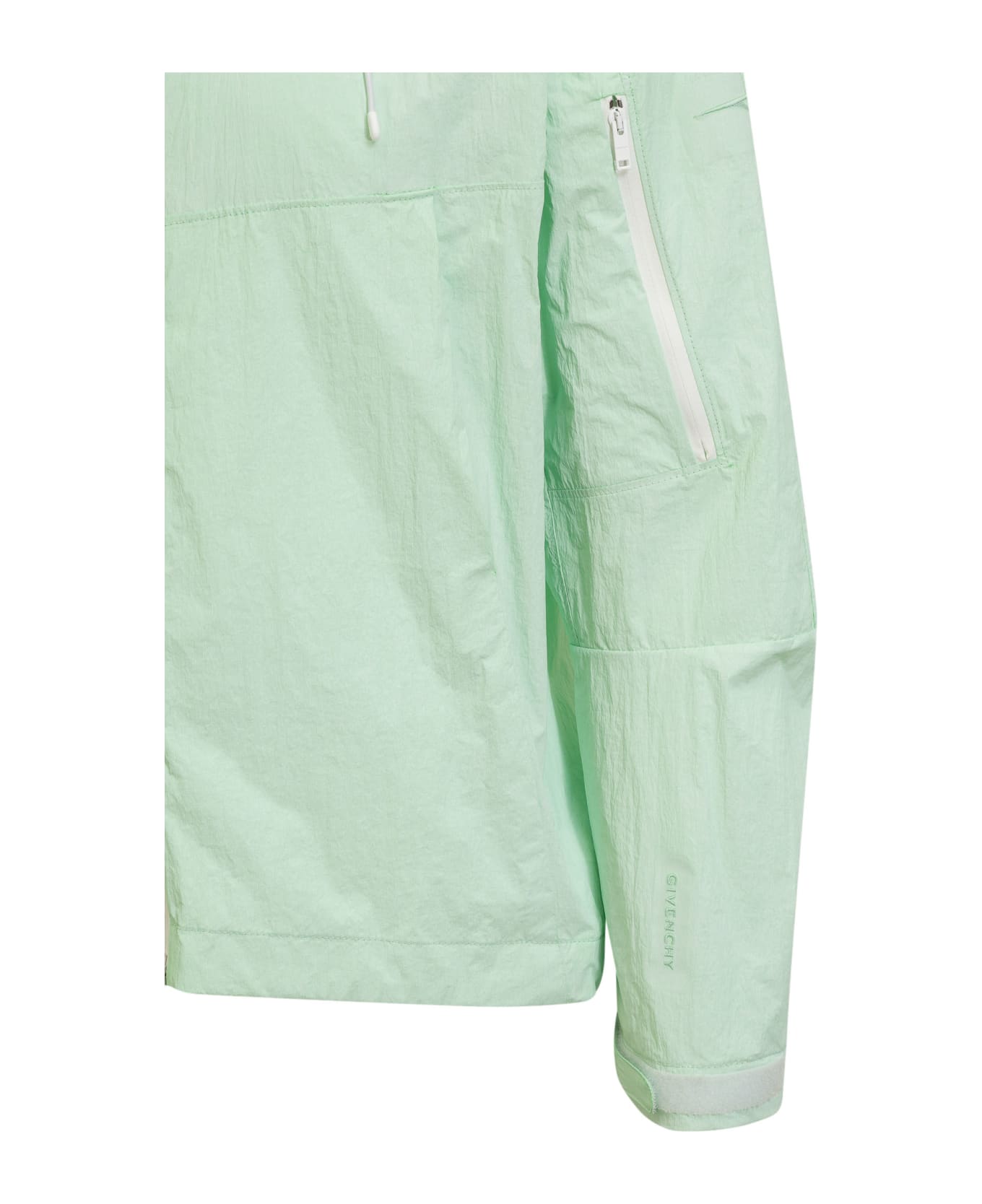 GIVENCHY MEN'S MINT GREEN SHELL WINDBREAKER JACKET