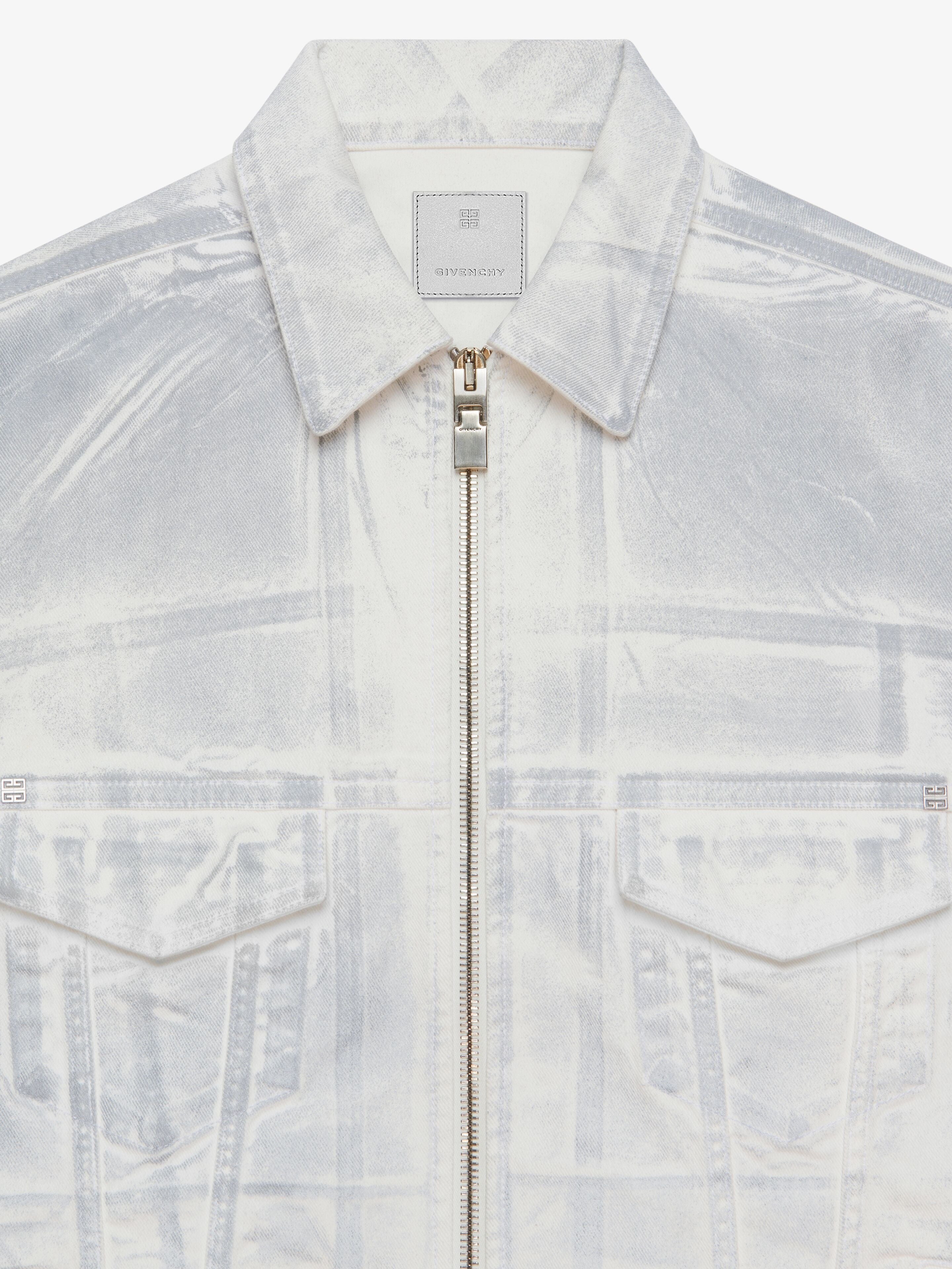 GIVENCHY MEN'S OVERSIZED FIT ZIP VEST V POCKET PRINT NWT