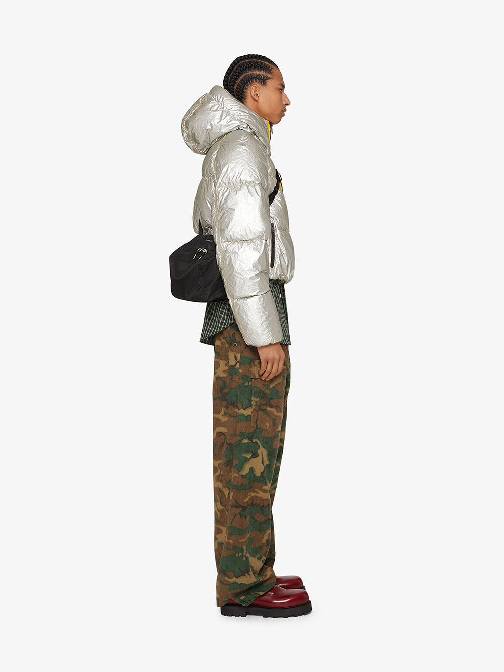 GIVENCHY MEN'S FLUO YELLOW SHORT PUFFER JACKET