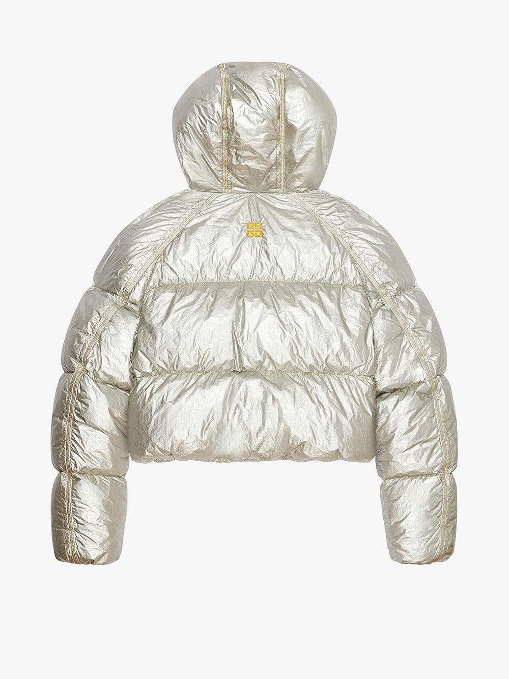 GIVENCHY MEN'S FLUO YELLOW SHORT PUFFER JACKET
