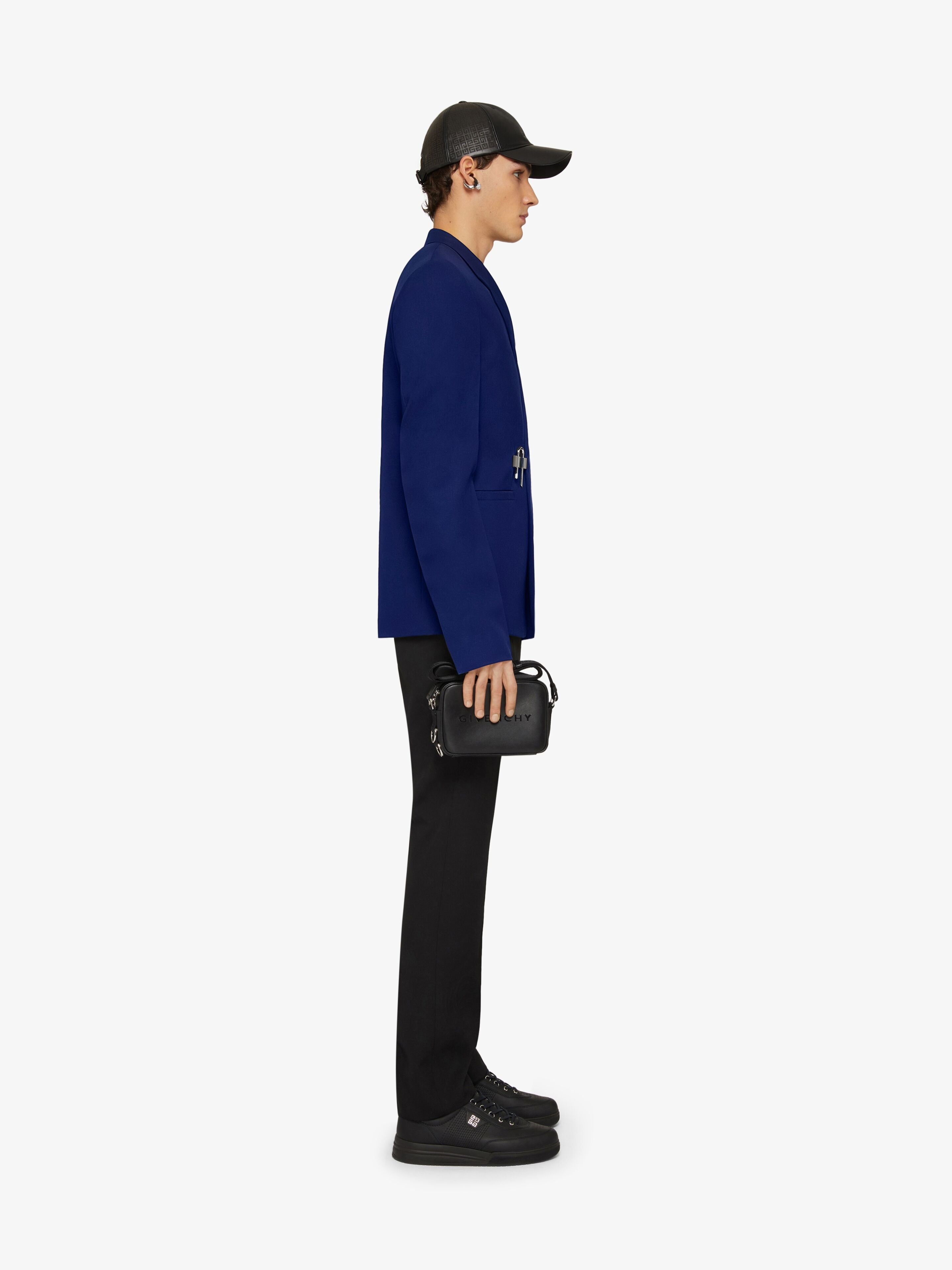 GIVENCHY MEN'S COBALT BLUE SLIM FIT JACKET