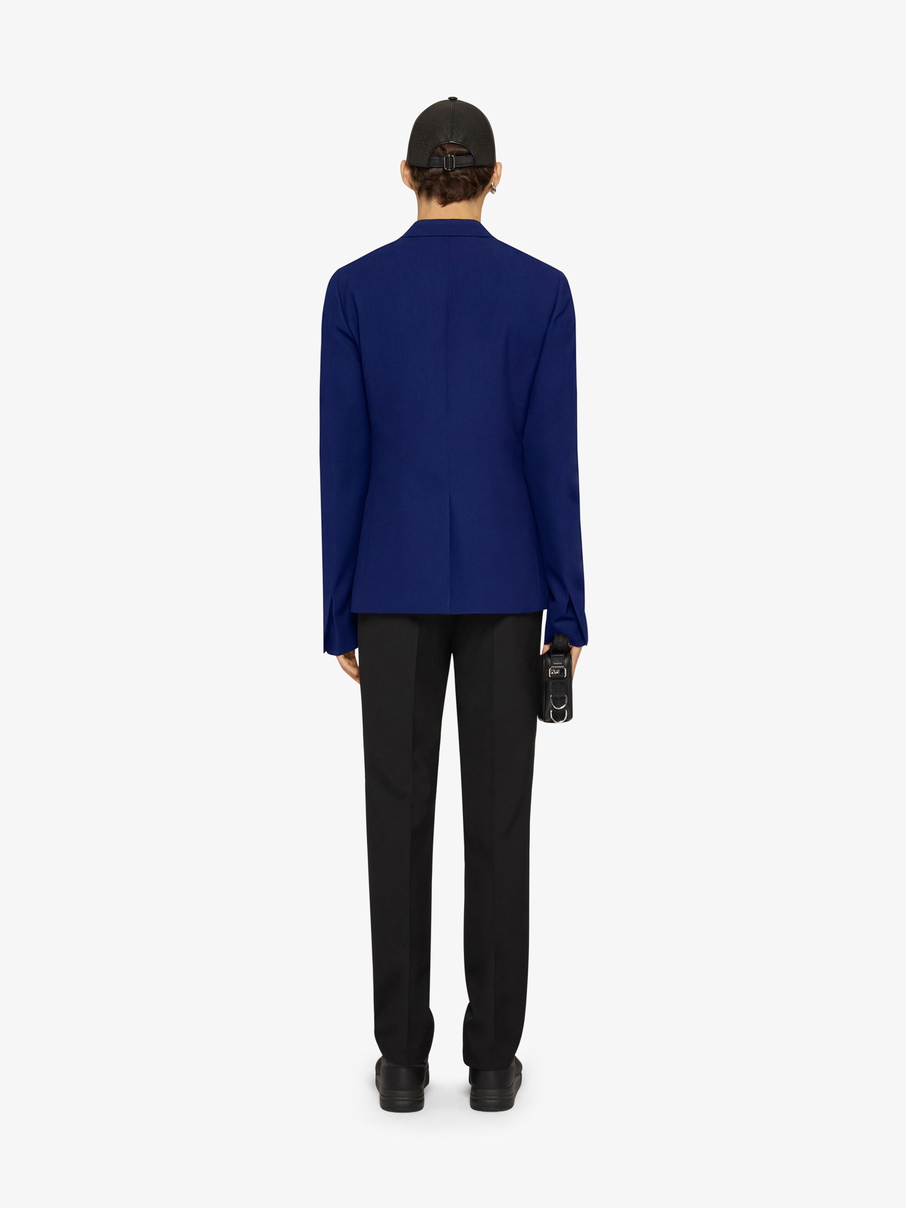 GIVENCHY MEN'S COBALT BLUE SLIM FIT JACKET