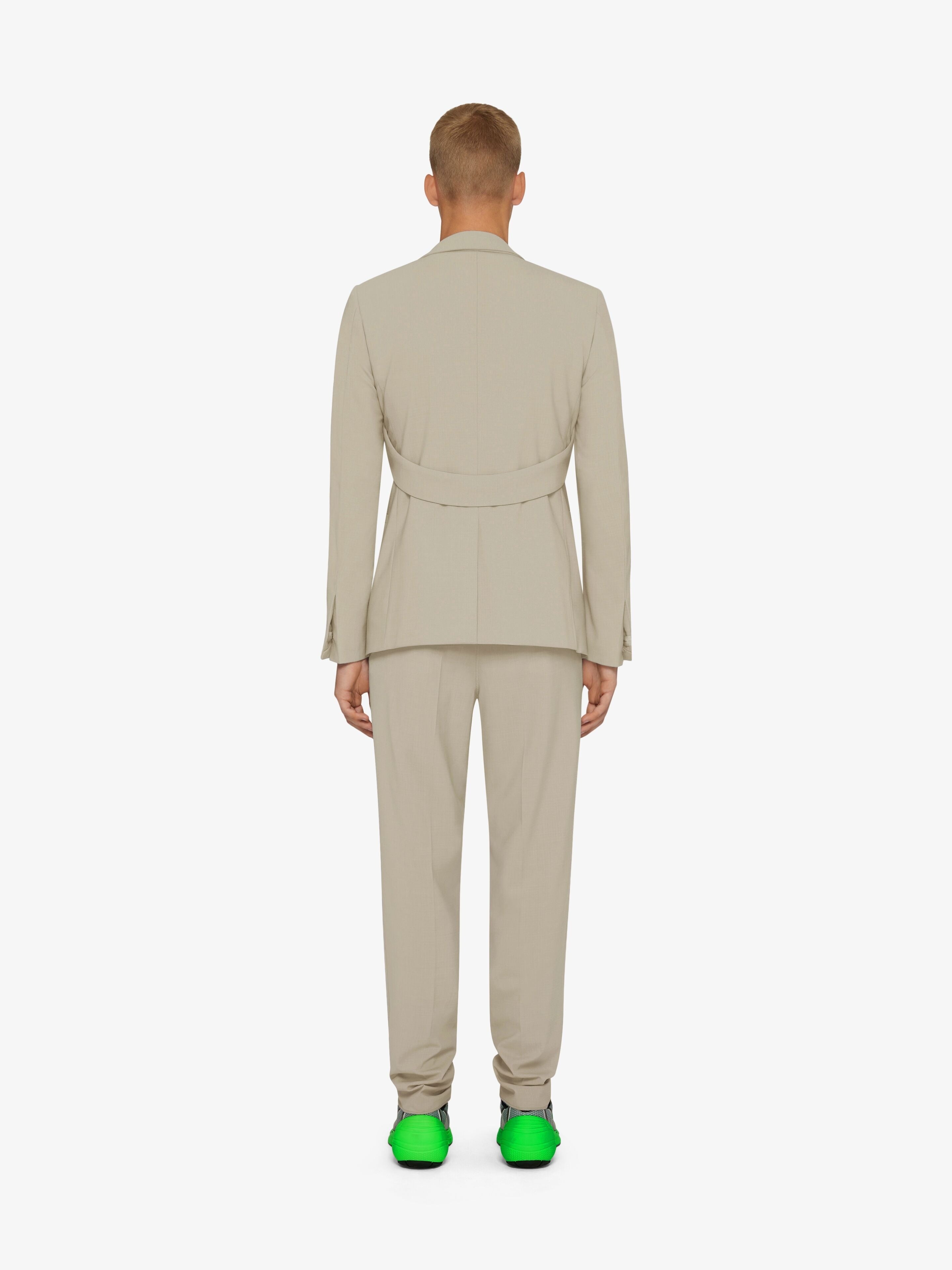 GIVENCHY MEN'S STONE GREY SLIM FIT JACKET